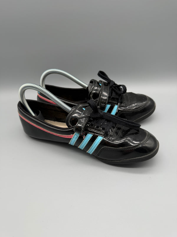 Adidas Archive Cyber Patent Leather Sneakers - Black / Neon Accents