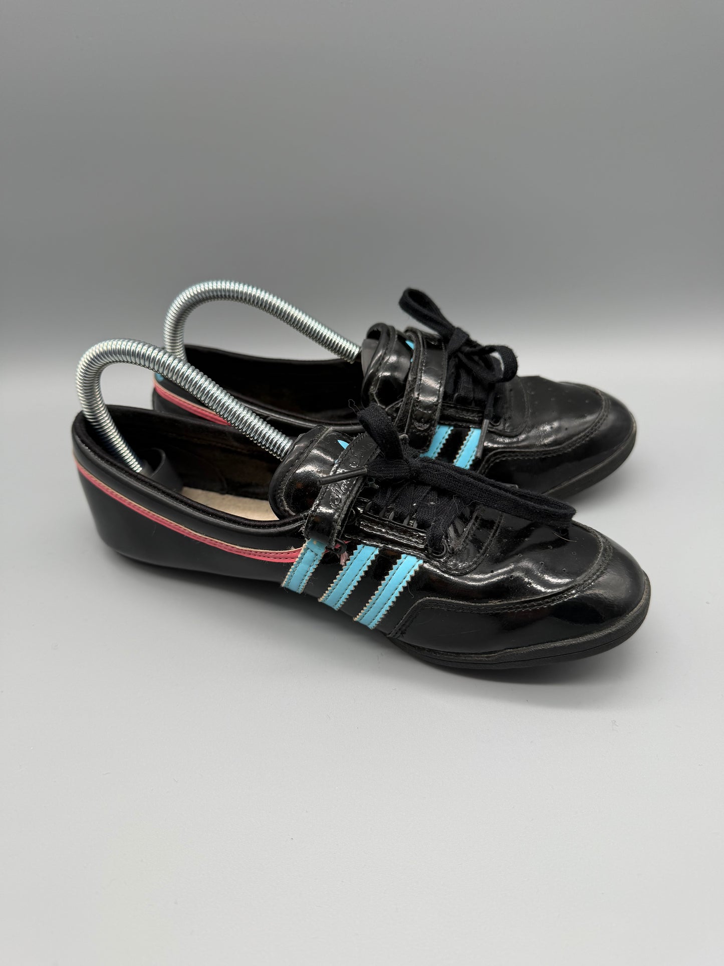 Adidas Archive Cyber Patent Leather Sneakers - Black / Neon Accents