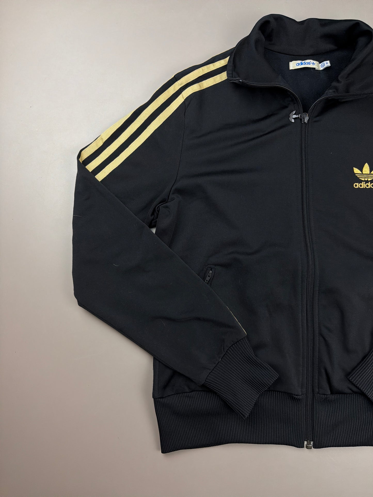 Adidas Vintage "Firebird" Trackjacket - Black / Gold Metallic