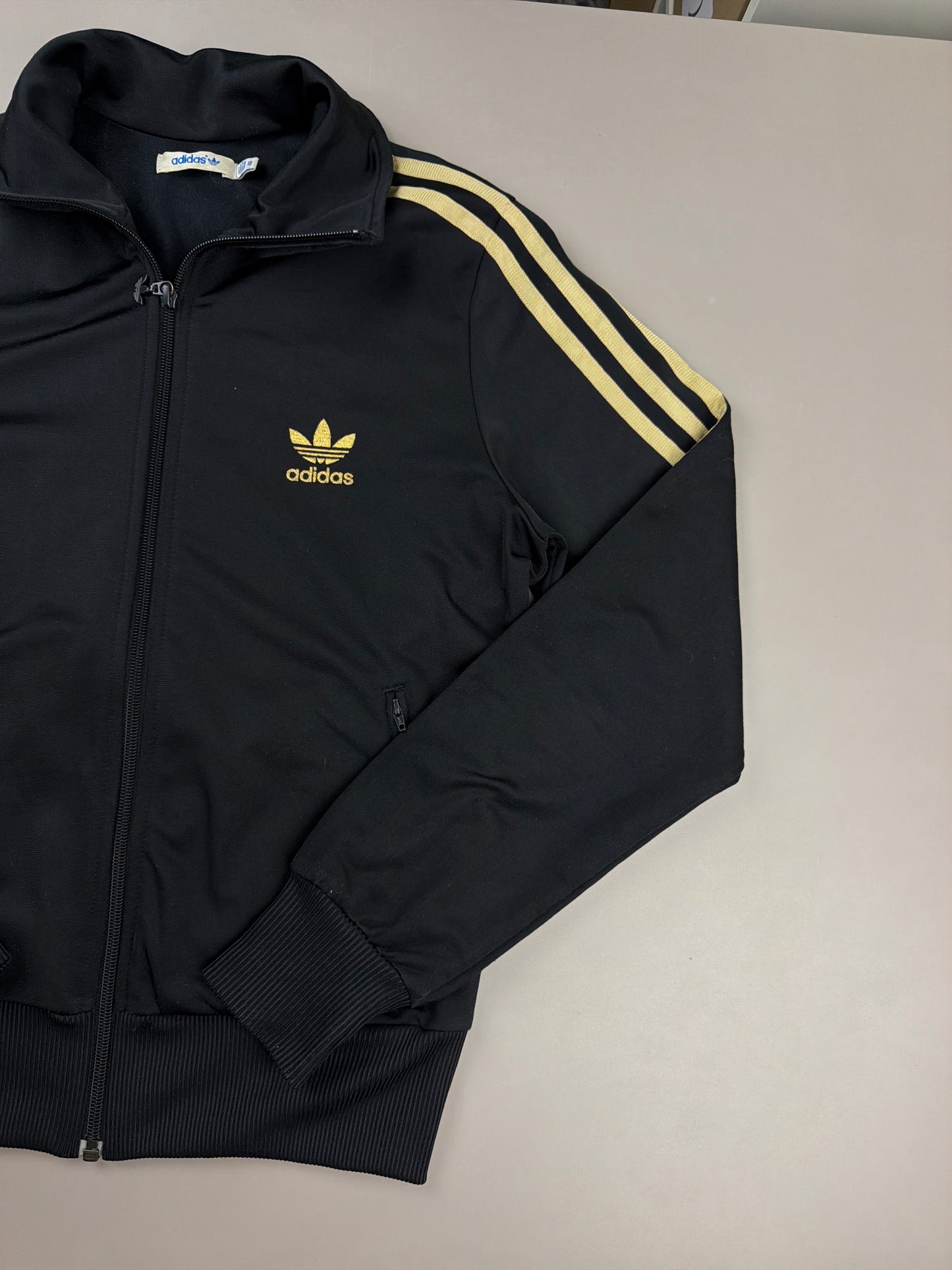 Adidas Vintage "Firebird" Trackjacket - Black / Gold Metallic