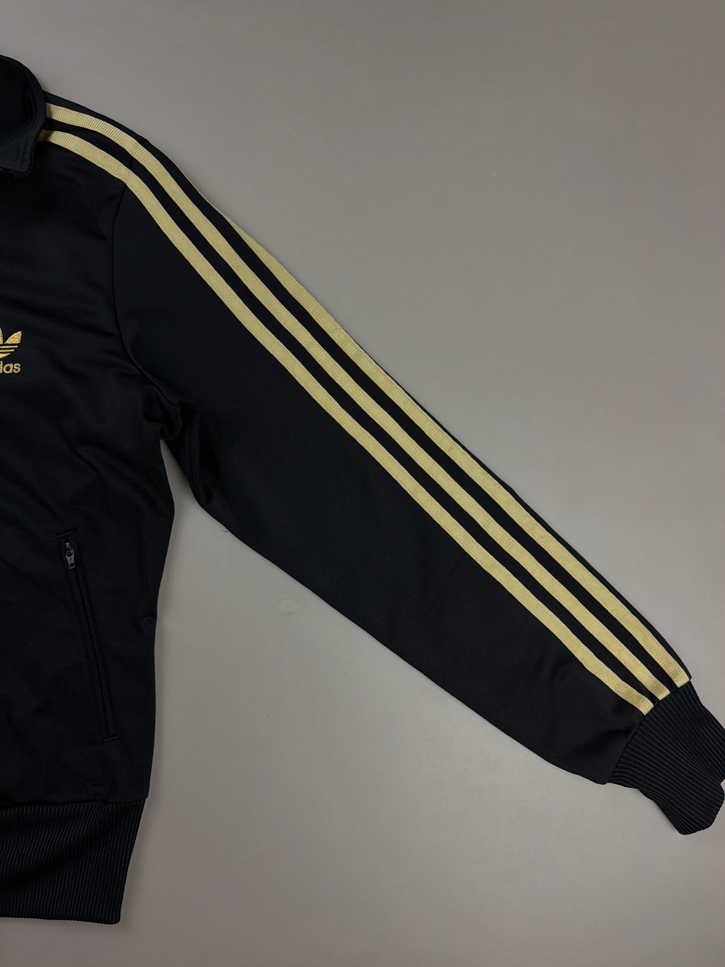 Adidas Vintage "Firebird" Trackjacket - Black / Gold Metallic