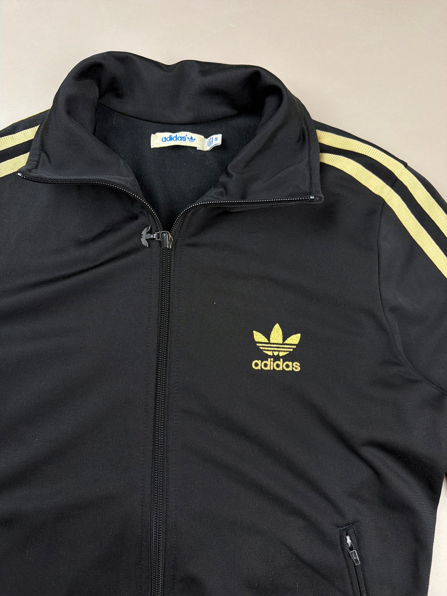 Adidas Vintage "Firebird" Trackjacket - Black / Gold Metallic