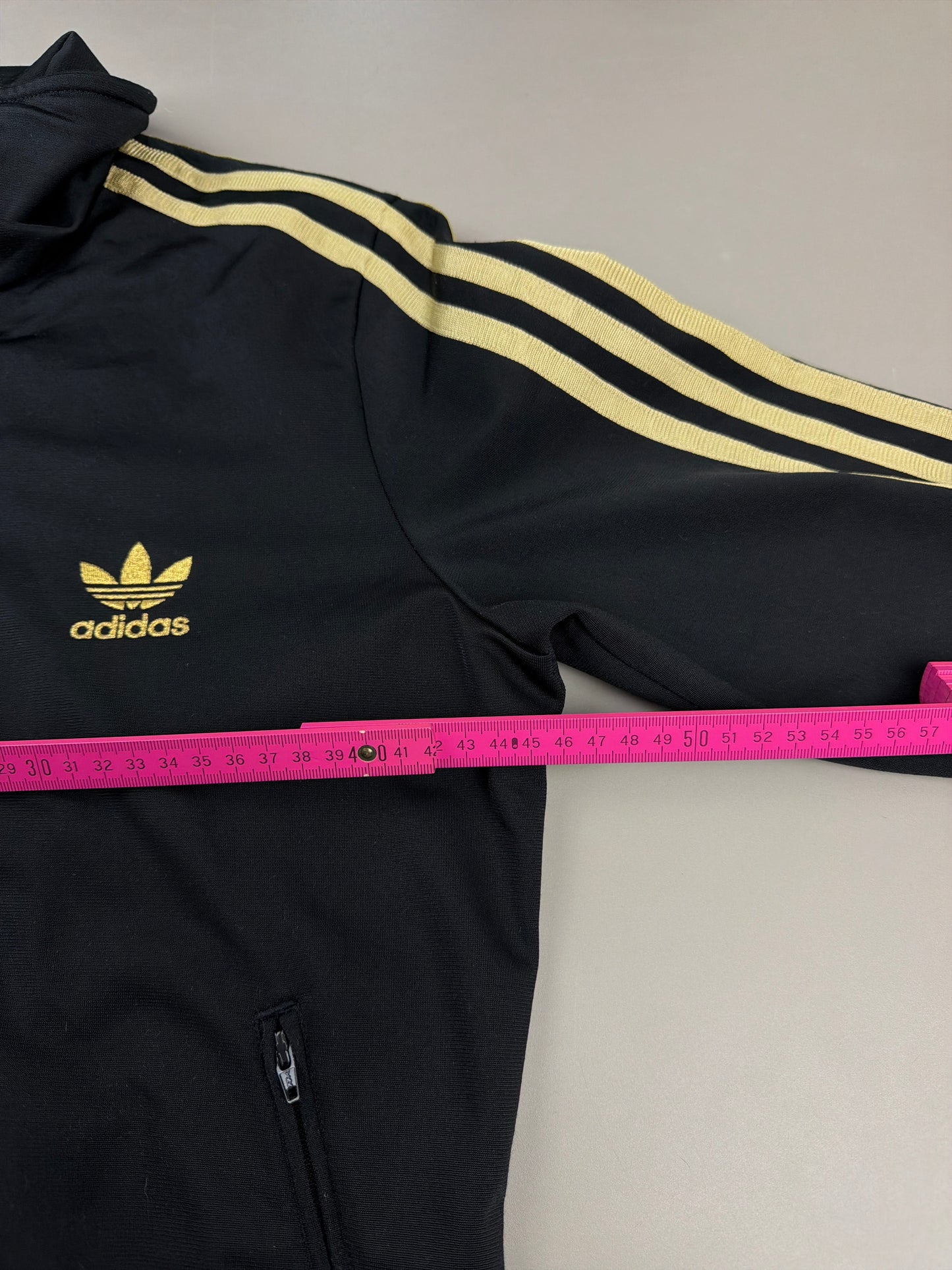 Adidas Vintage "Firebird" Trackjacket - Black / Gold Metallic
