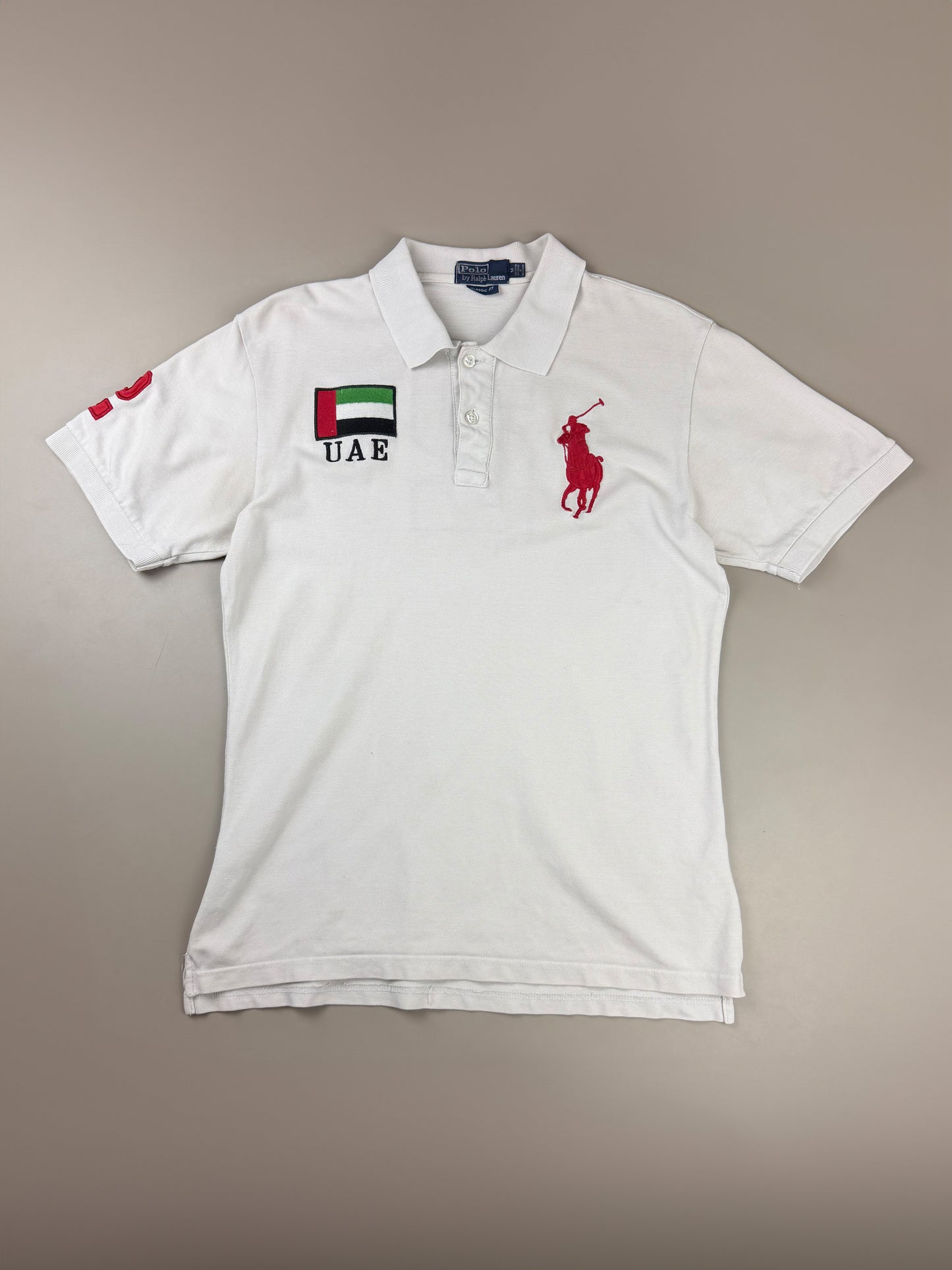 Polo by Ralph Lauren Archive "UAE" Big Pony Polo - Off-White/Red