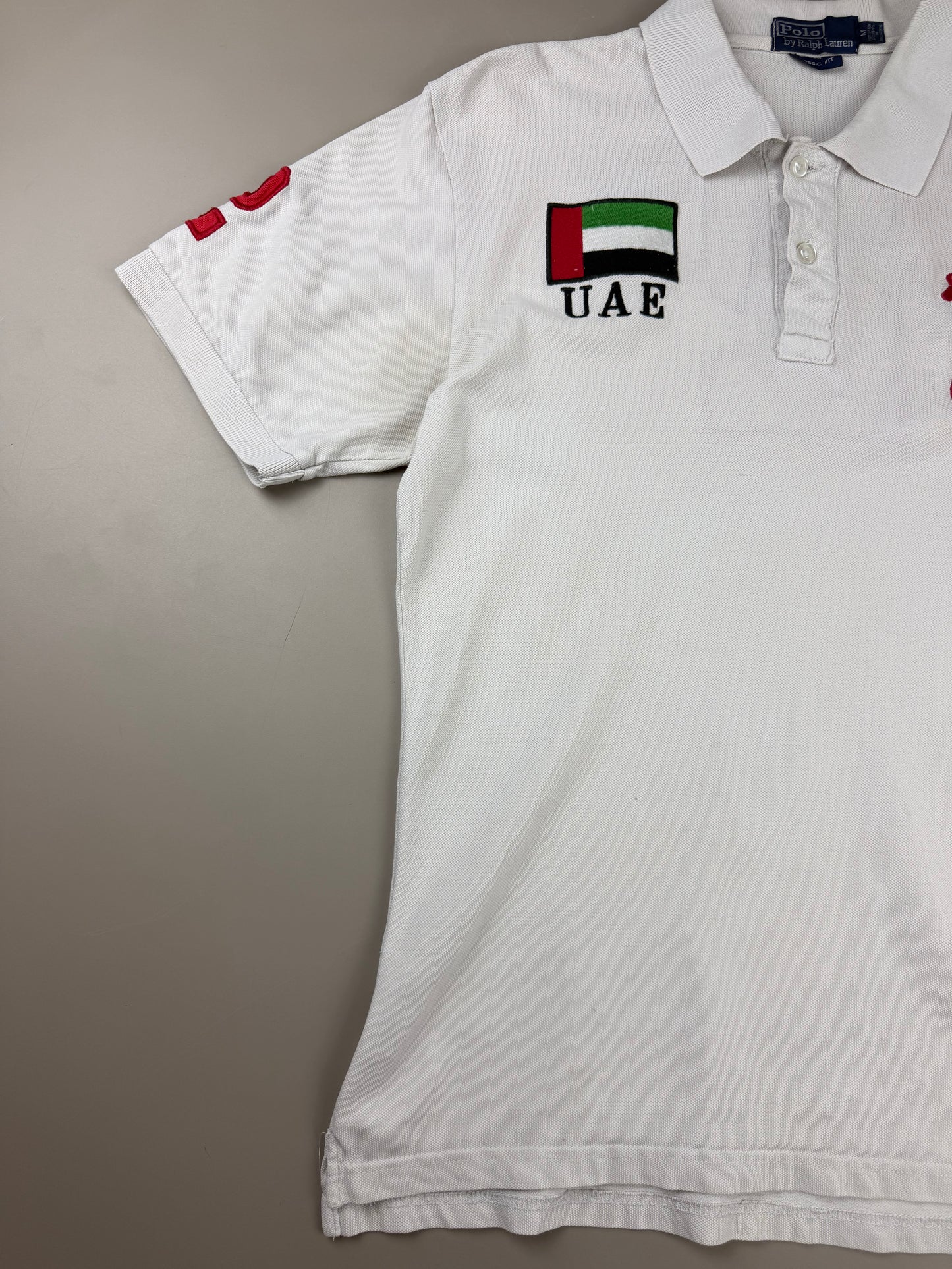 Polo by Ralph Lauren Archive "UAE" Big Pony Polo - Off-White/Red