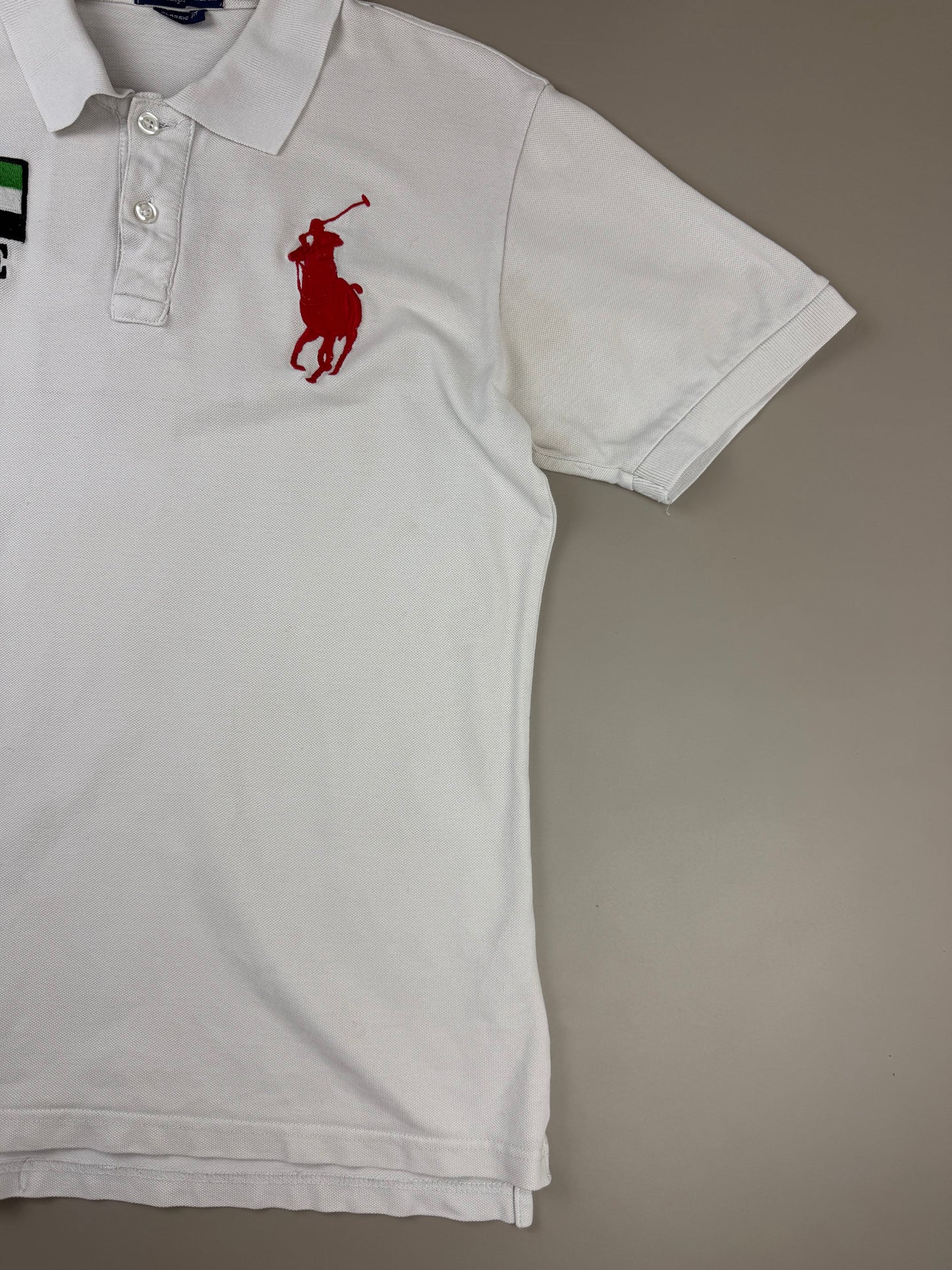 Polo by Ralph Lauren Archive "UAE" Big Pony Polo - Off-White/Red