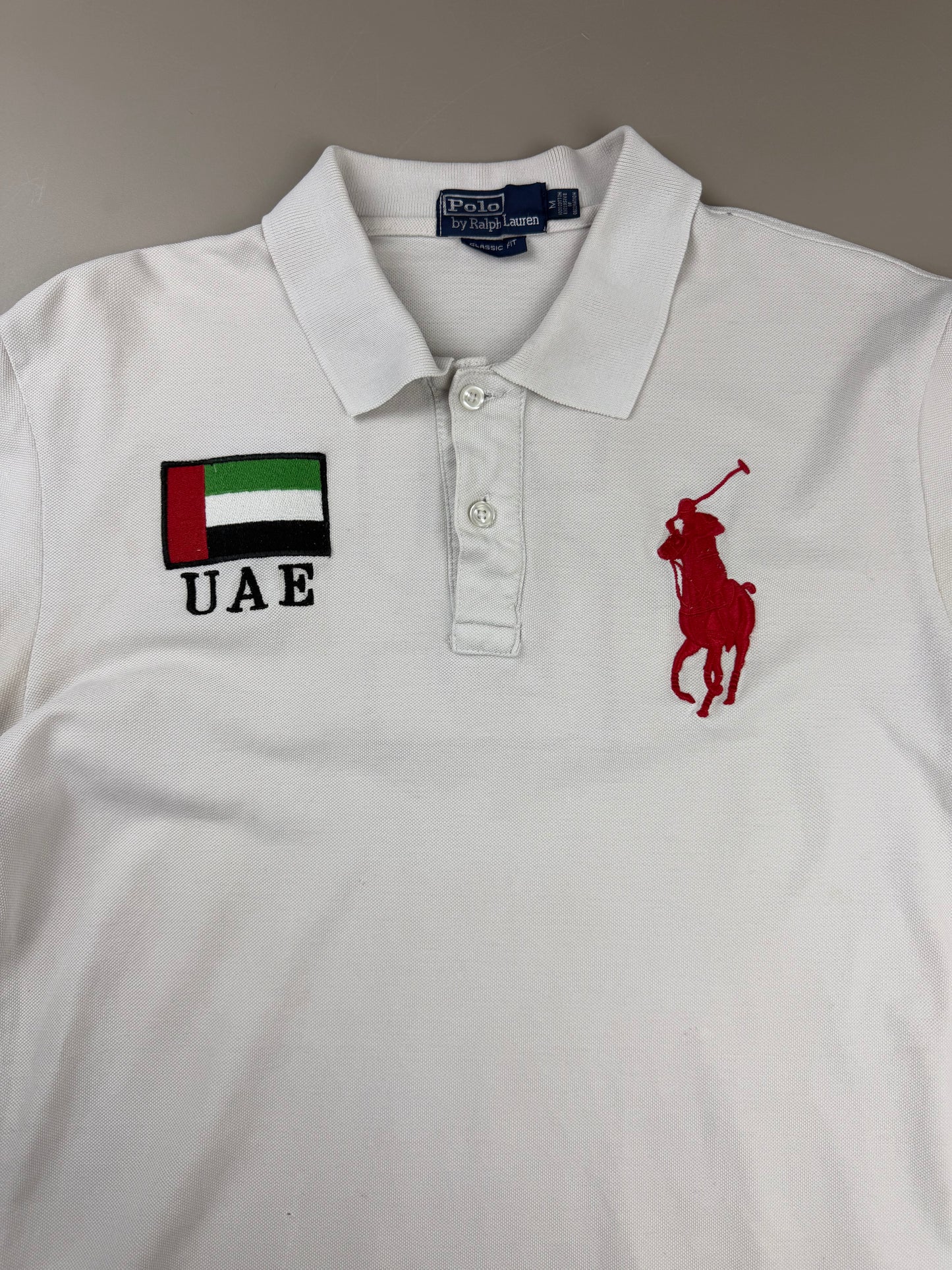 Polo by Ralph Lauren Archive "UAE" Big Pony Polo - Off-White/Red