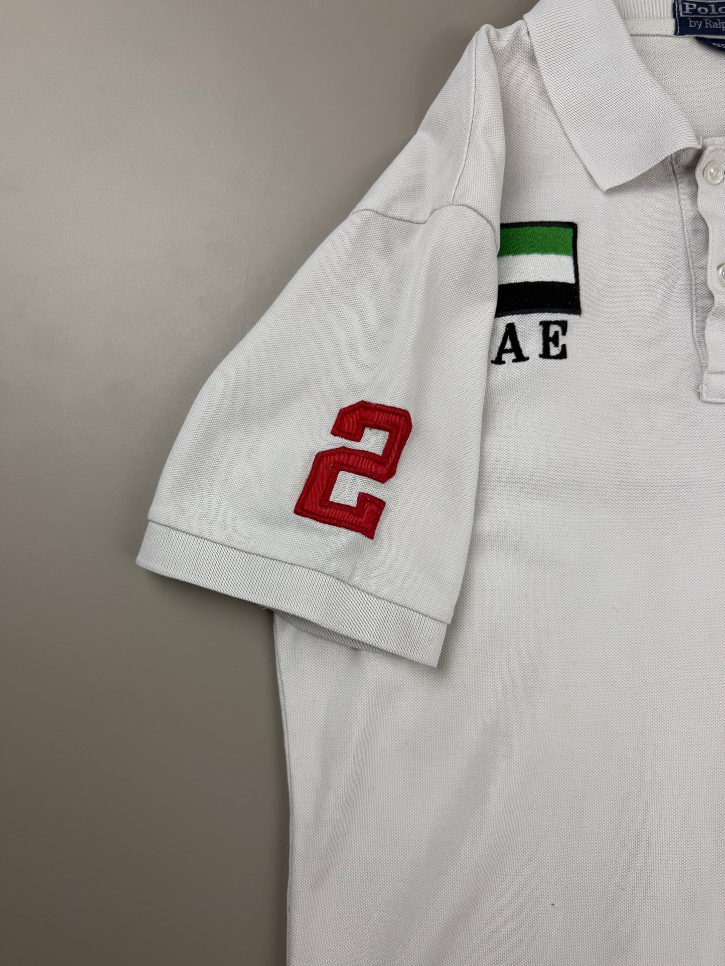 Polo by Ralph Lauren Archive "UAE" Big Pony Polo - Off-White/Red
