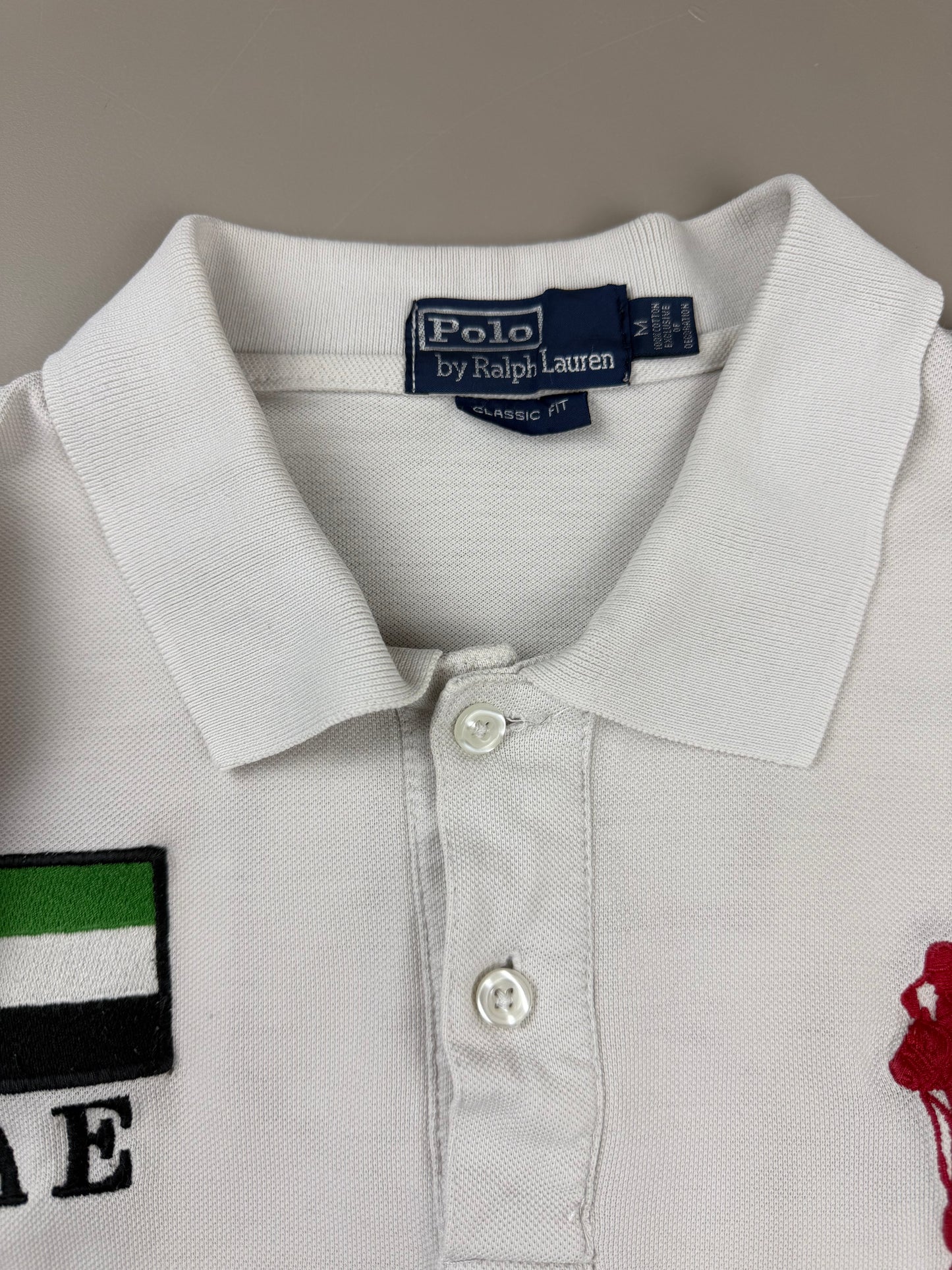 Polo by Ralph Lauren Archive "UAE" Big Pony Polo - Off-White/Red