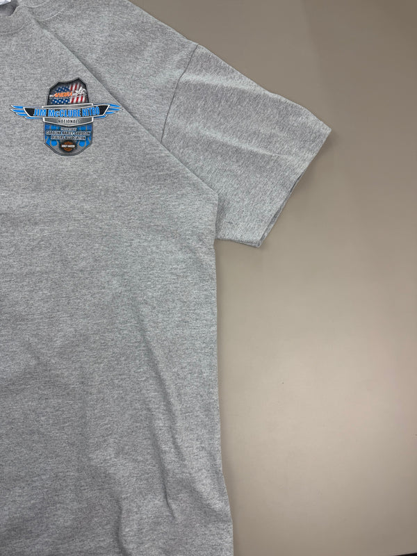 Anvil / Harley-Davidson Archive "Jim McClure Nitro Nationals 2010" Graphic Tee - Grey Melange / Biker Racing Core