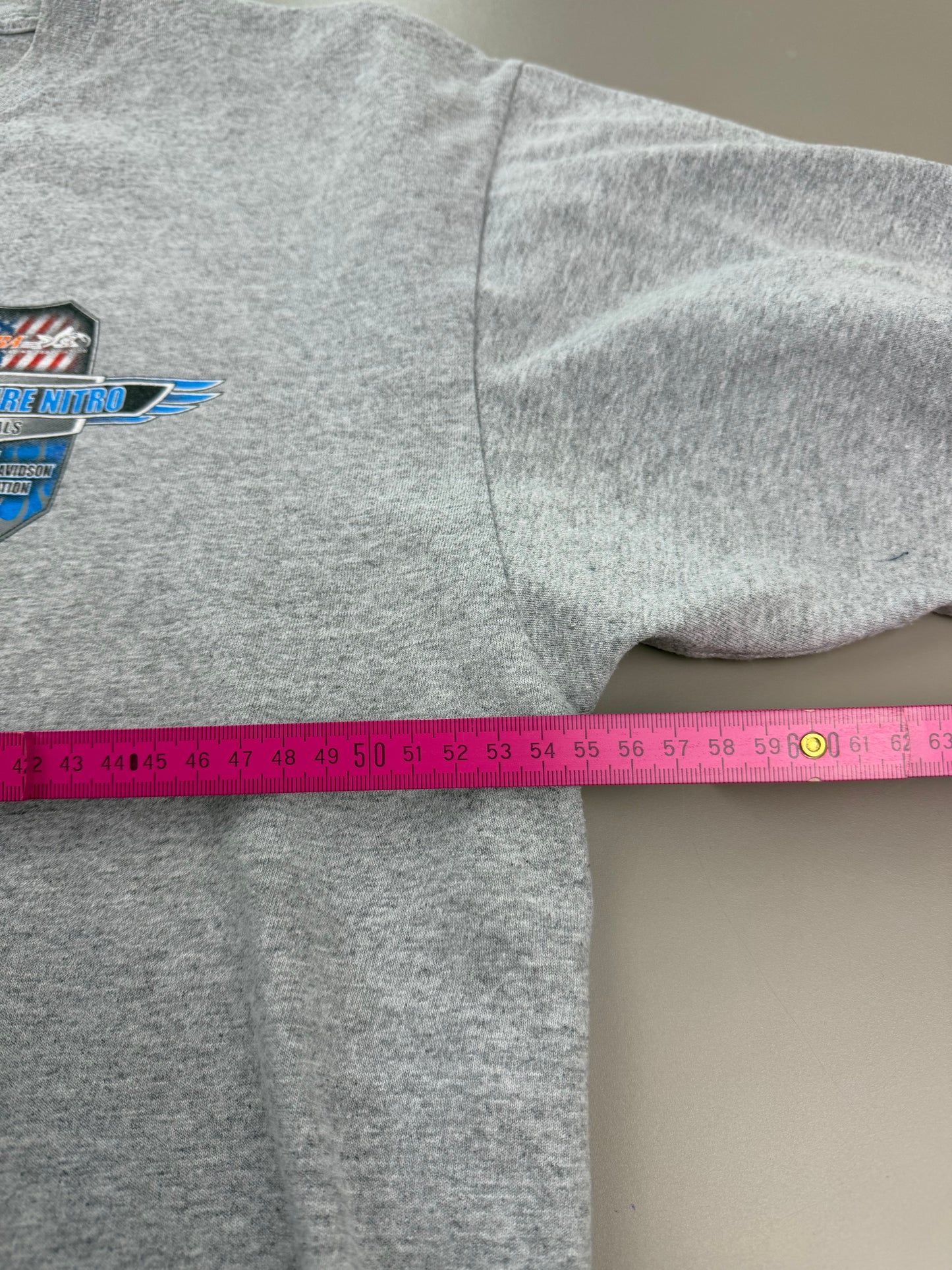 Anvil / Harley-Davidson Archive "Jim McClure Nitro Nationals 2010" Graphic Tee - Grey Melange / Biker Racing Core