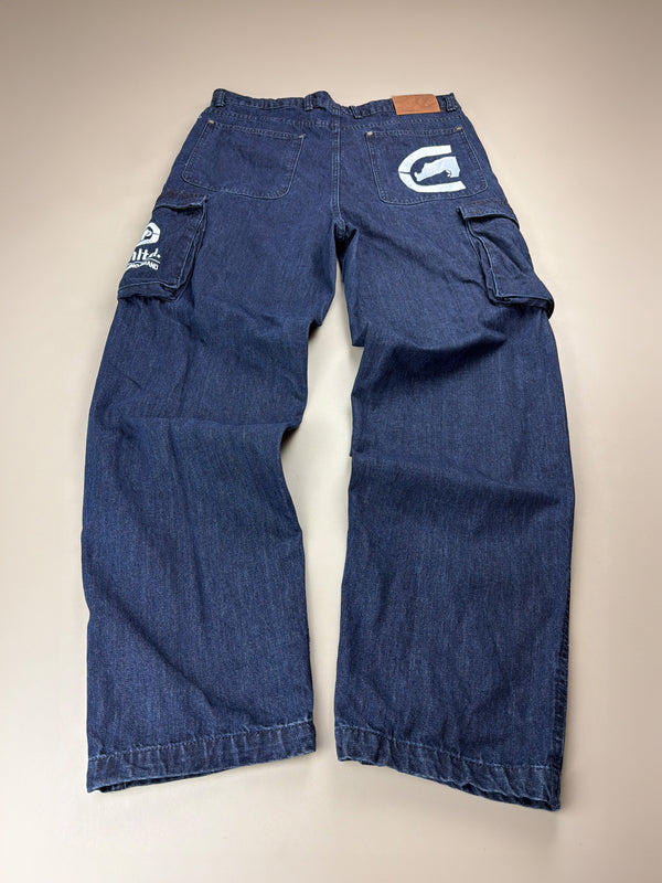 Ecko Unltd. Vintage "Rhino Cargo" Baggy Denim - Dark Blue Wash