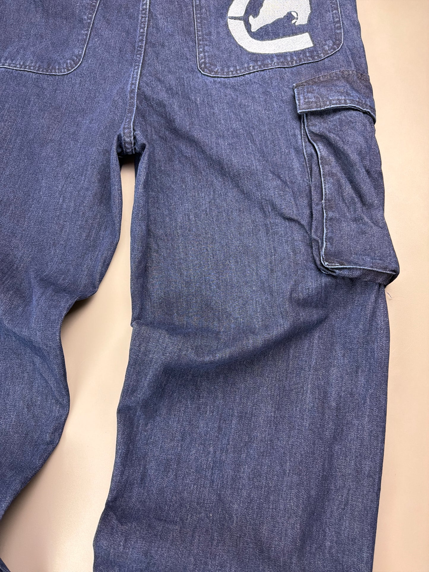 Ecko Unltd. Vintage "Rhino Cargo" Baggy Denim - Dark Blue Wash
