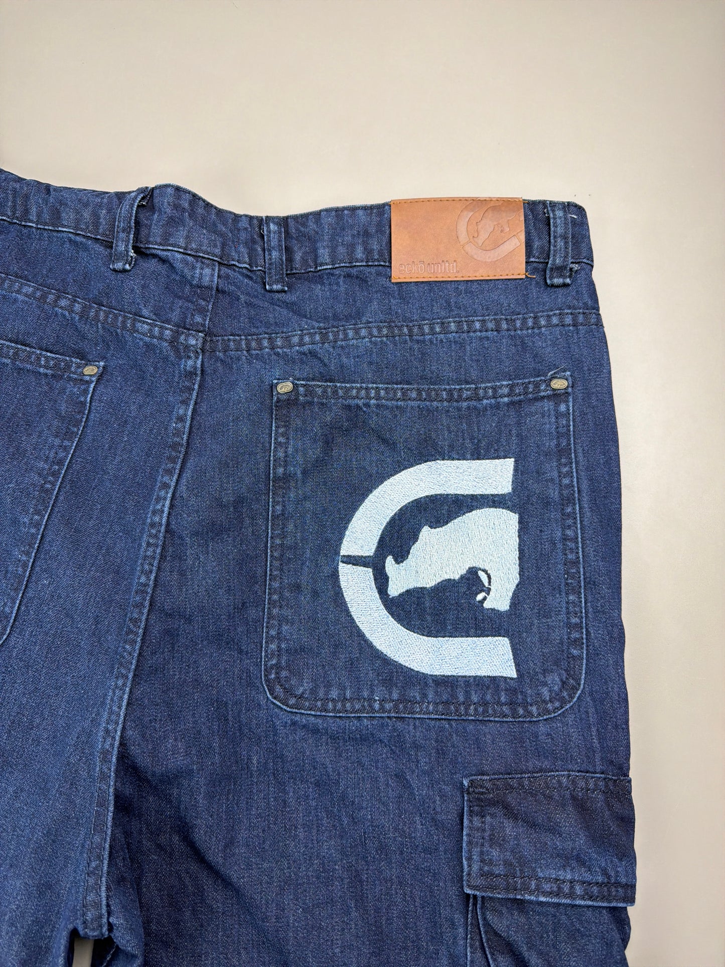 Ecko Unltd. Vintage "Rhino Cargo" Baggy Denim - Dark Blue Wash