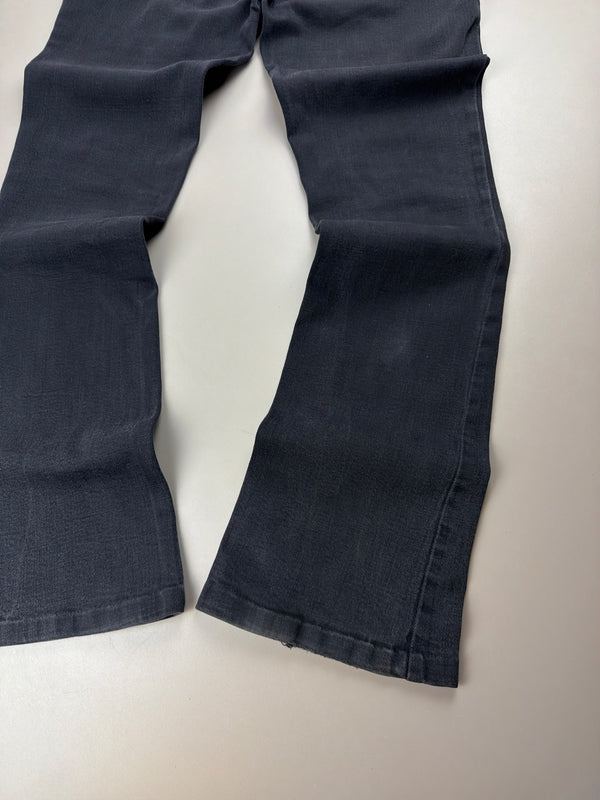 Norfy Y2K Rhinestone Bootcut Jeans - All Black