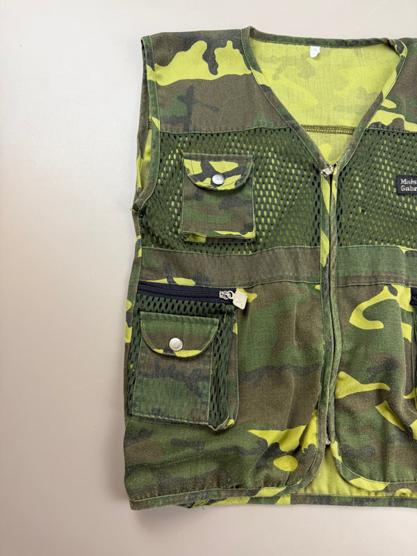 Maison Gabriel Utility Camo Mesh Vest - Gorpcore Cyber Camouflage