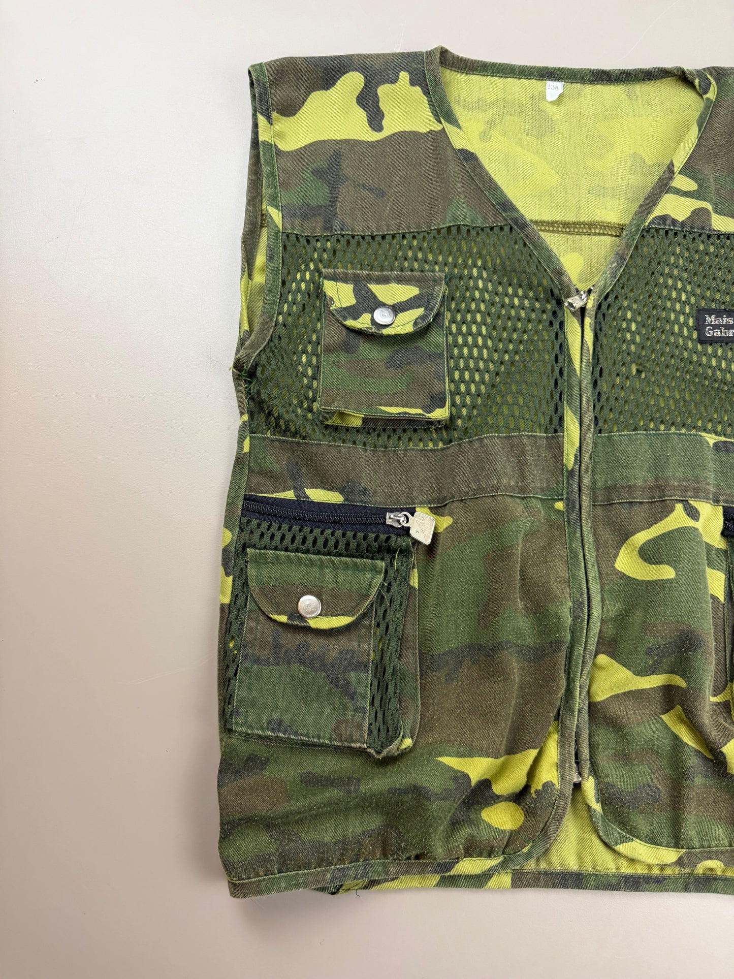 Maison Gabriel Utility Camo Mesh Vest - Gorpcore Cyber Camouflage