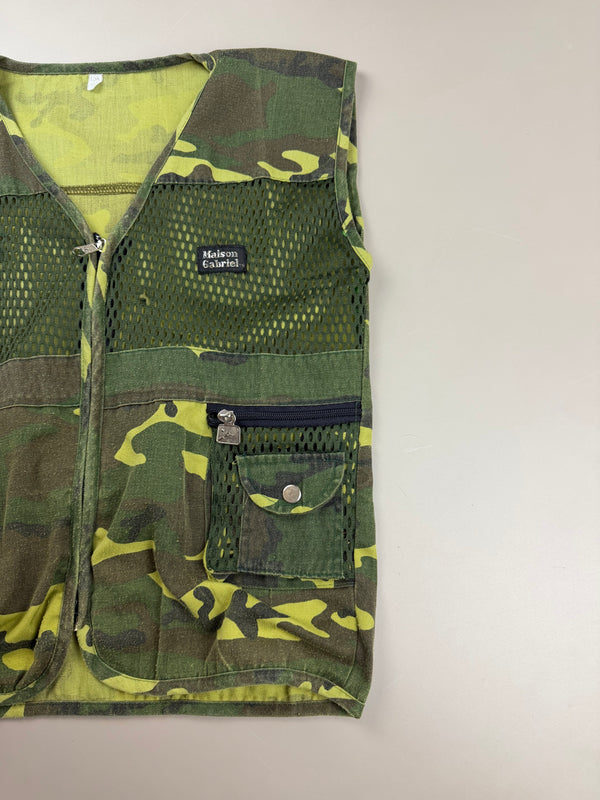 Maison Gabriel Utility Camo Mesh Vest - Gorpcore Cyber Camouflage