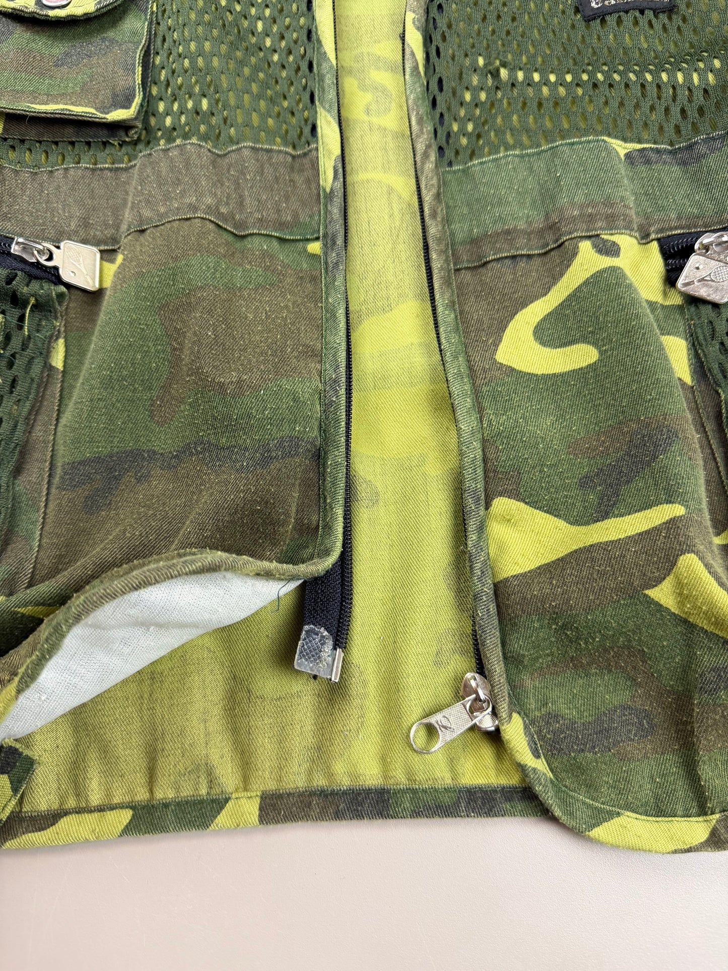 Maison Gabriel Utility Camo Mesh Vest - Gorpcore Cyber Camouflage