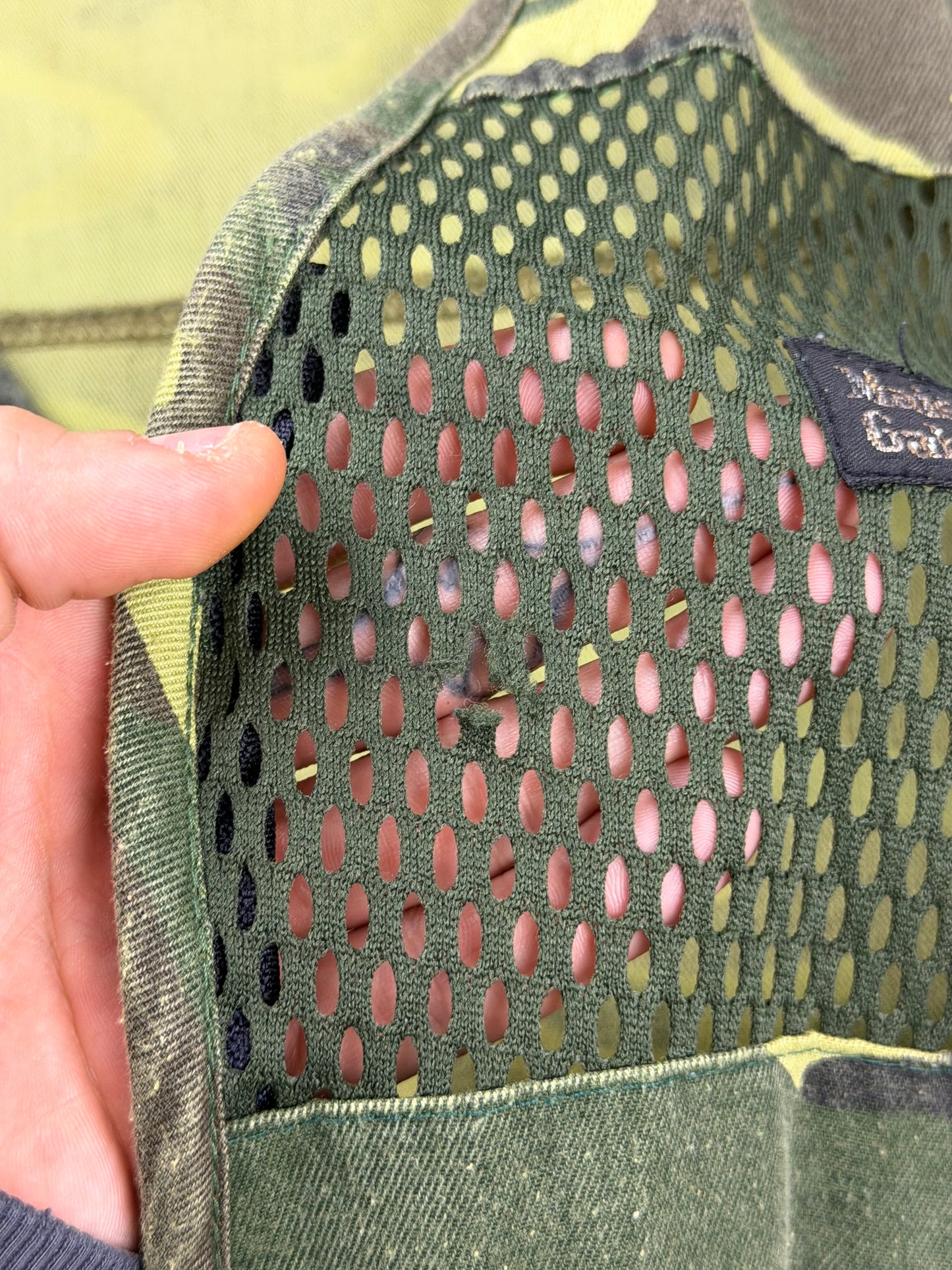 Maison Gabriel Utility Camo Mesh Vest - Gorpcore Cyber Camouflage
