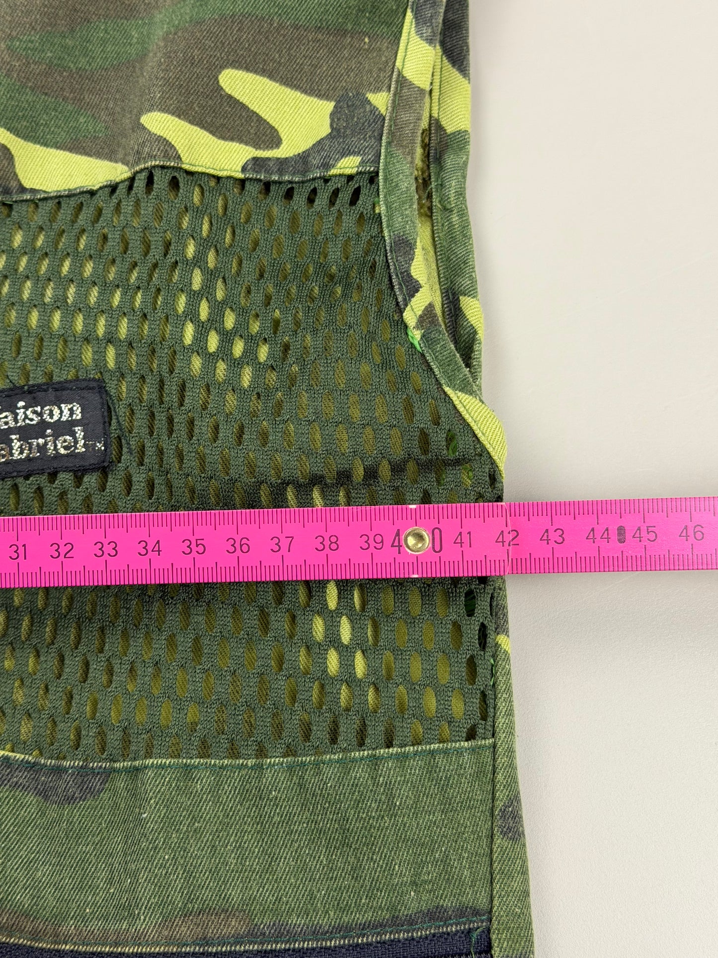 Maison Gabriel Utility Camo Mesh Vest - Gorpcore Cyber Camouflage