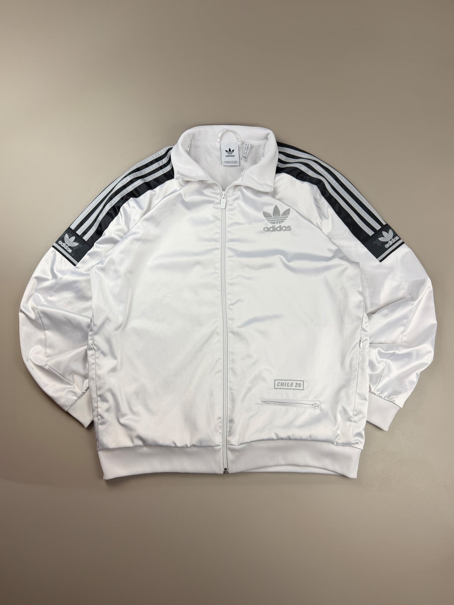 Adidas "Chile 20" Archive Trackjacket - Shiny White Metallic