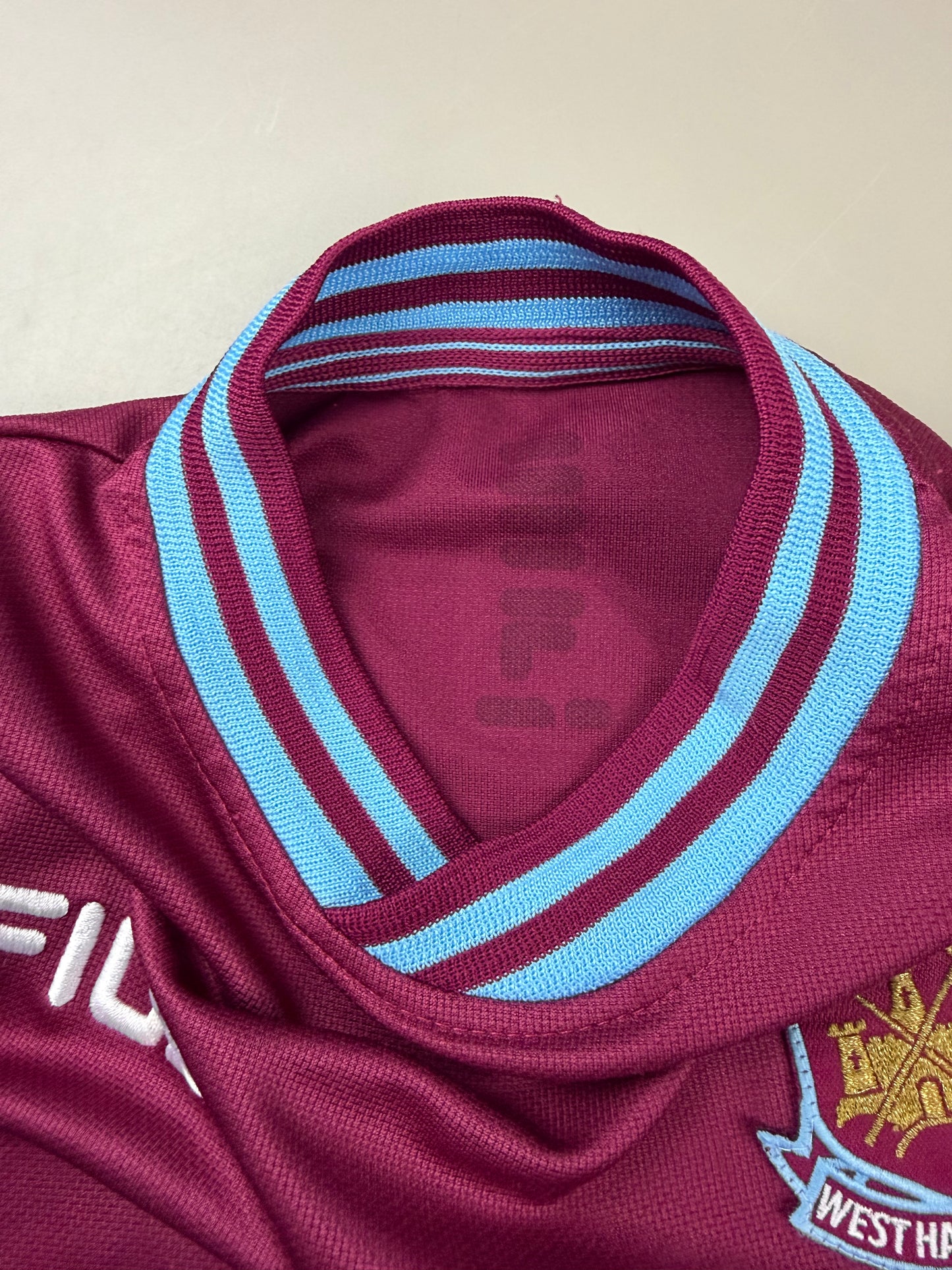 Fila x West Ham United 1999/2001 "Dr. Martens" Vintage Jersey - Maroon/Sky Blue Block