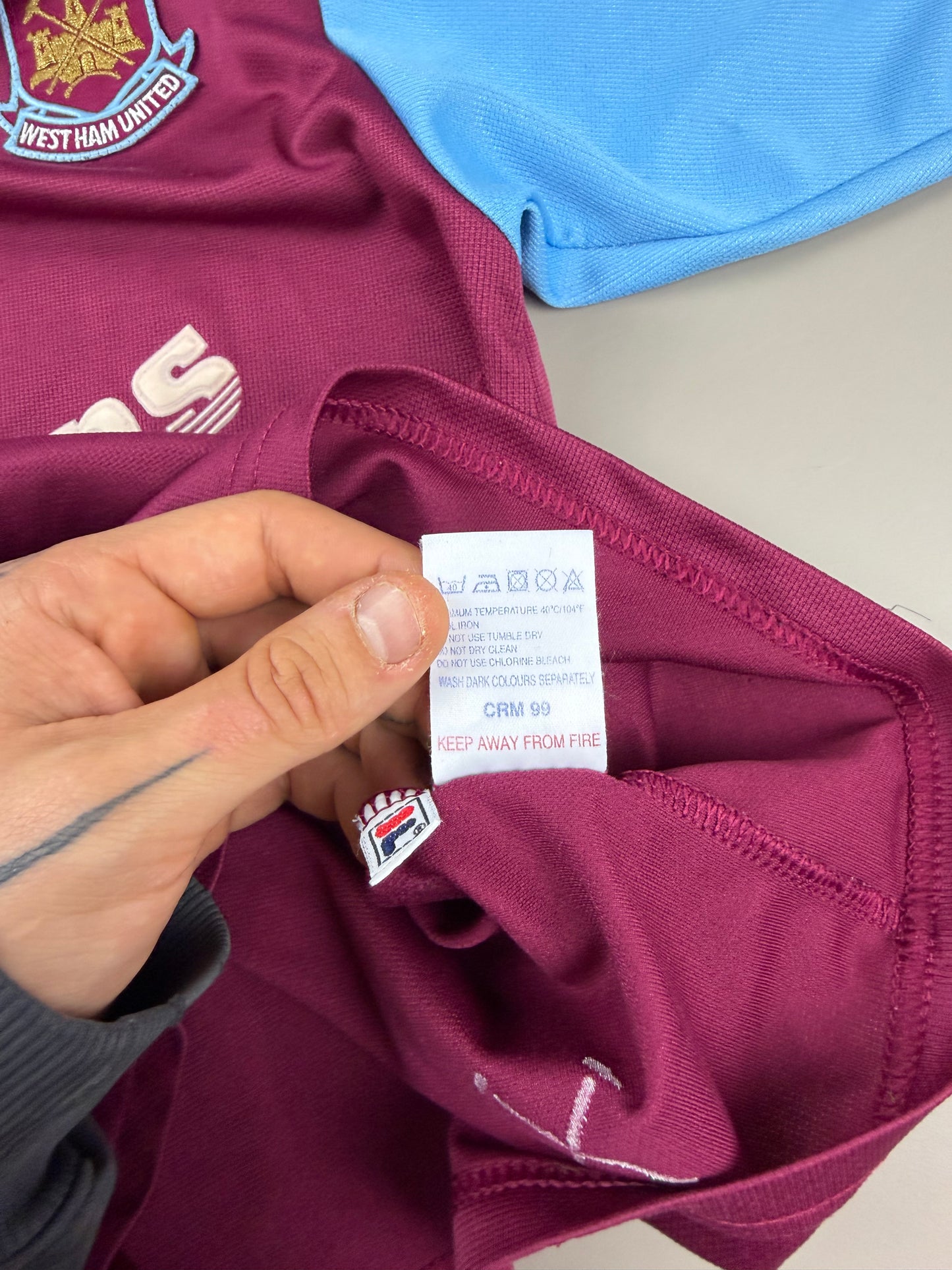 Fila x West Ham United 1999/2001 "Dr. Martens" Vintage Jersey - Maroon/Sky Blue Block