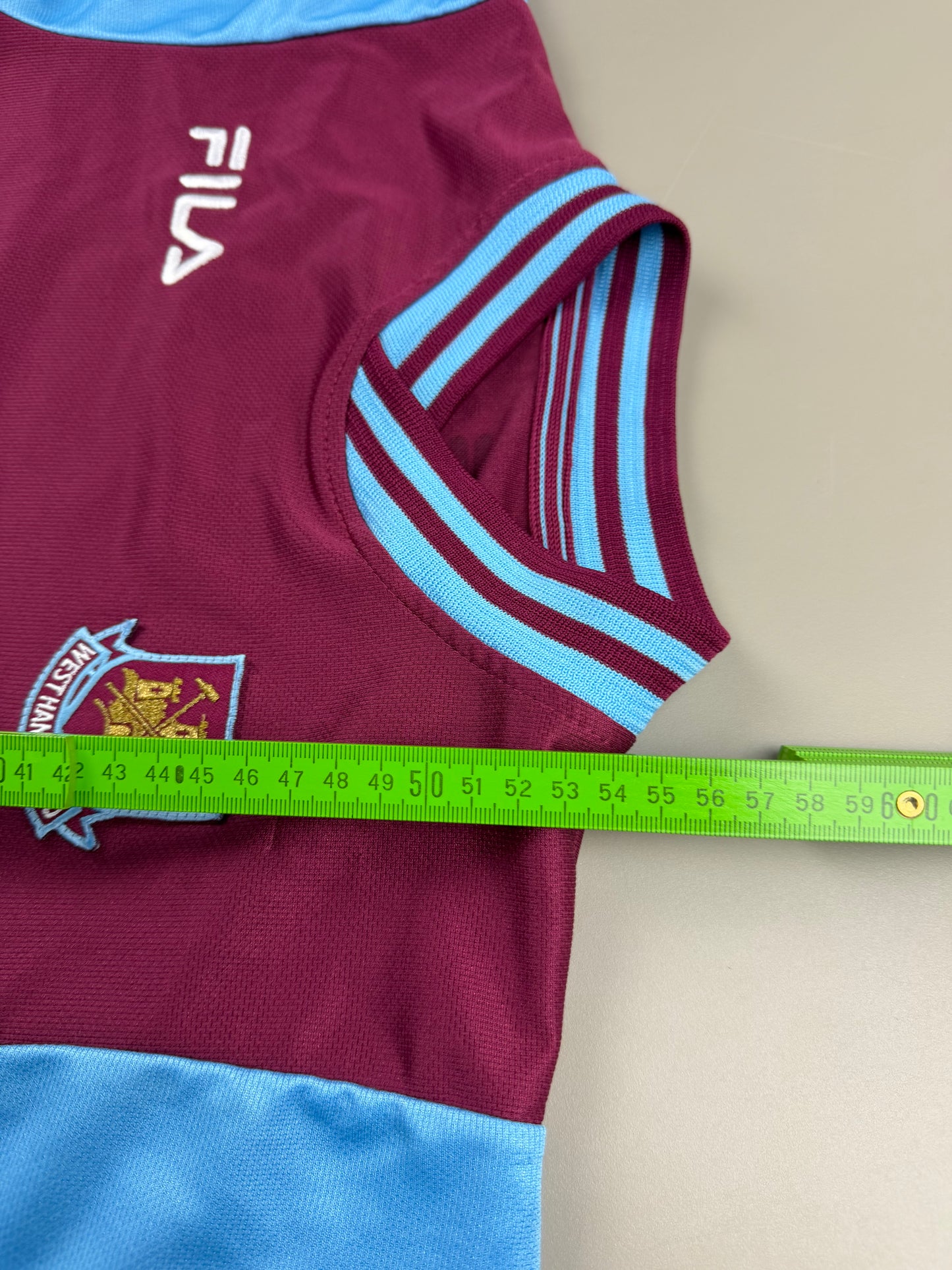 Fila x West Ham United 1999/2001 "Dr. Martens" Vintage Jersey - Maroon/Sky Blue Block