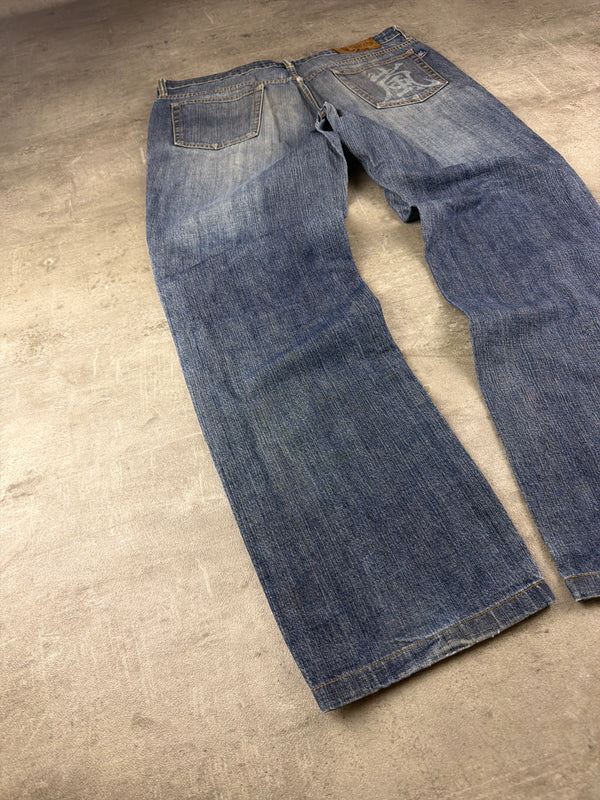 Big Train Takanori Archive "Storm Kanji" Denim - Faded Wash