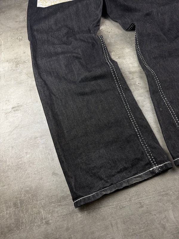 Coogi Luxury Archive "If Luxe Could Kill" Big Logo Jeans - Black Contrast Stitch