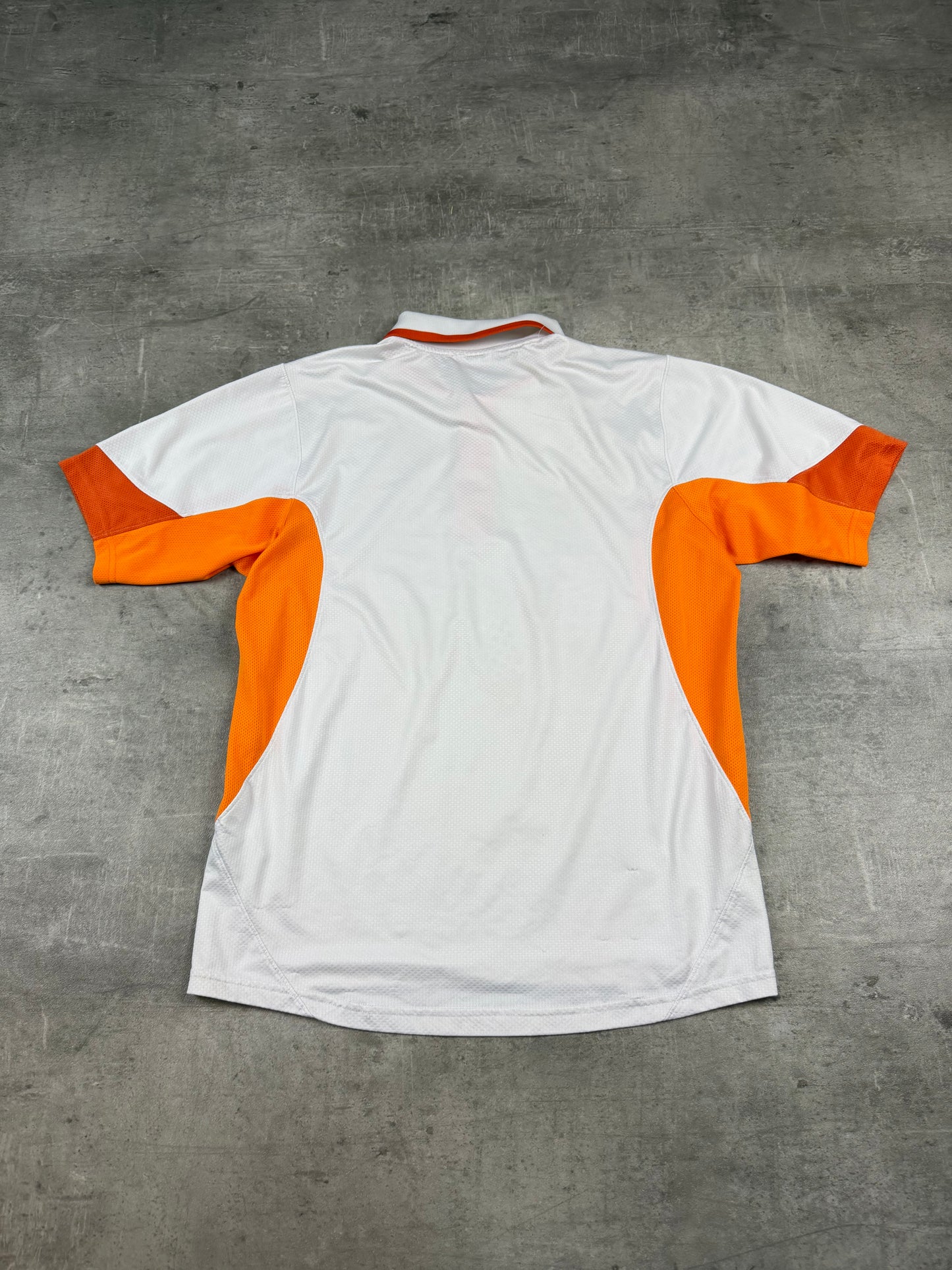 Nike Sphere Dry Mesh Panel Polo Shirt - White / Orange