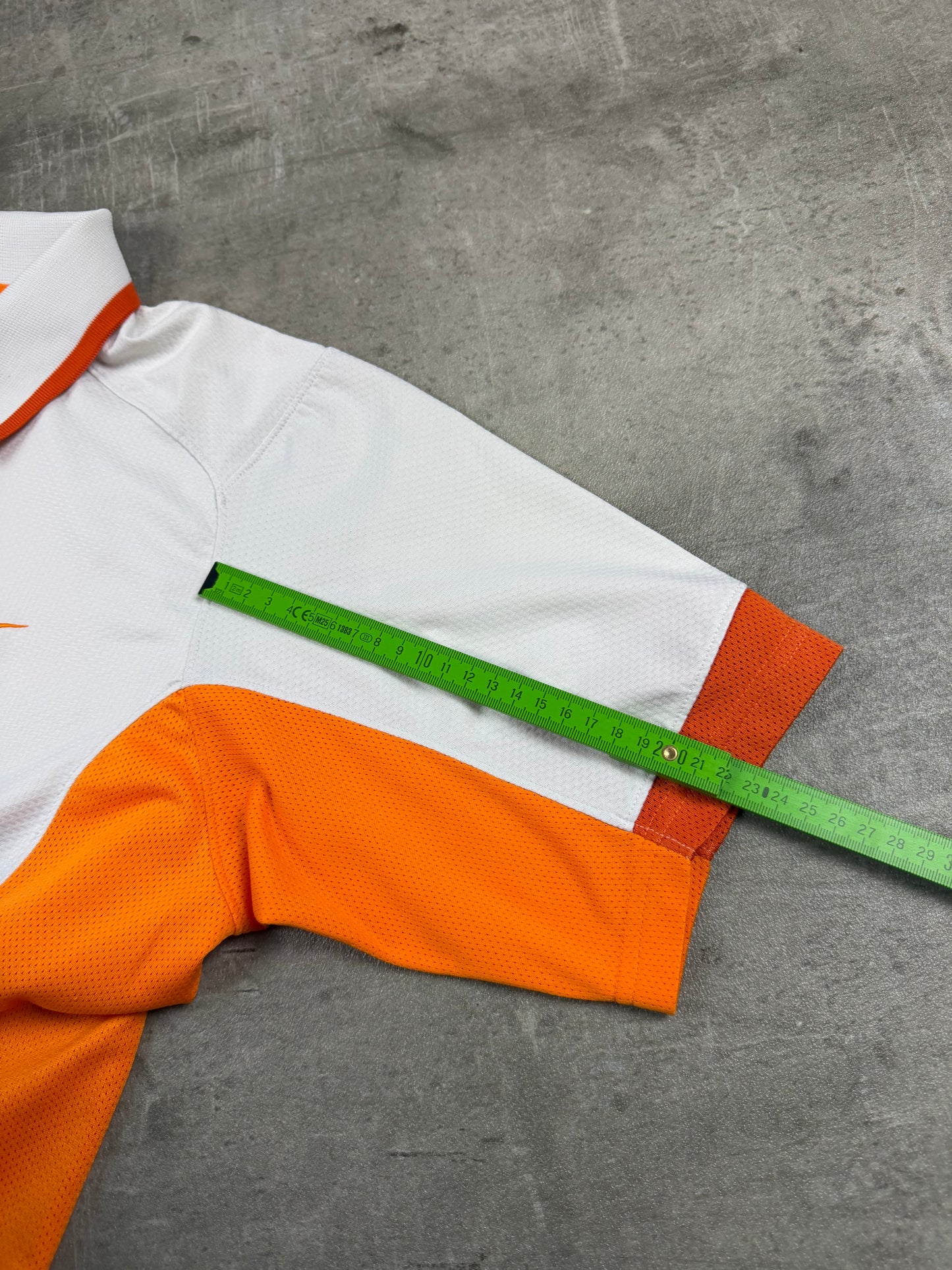 Nike Sphere Dry Mesh Panel Polo Shirt - White / Orange