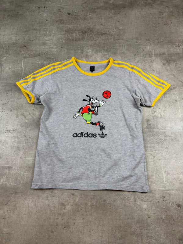 Adidas x Disney "Sport Goofy" Graphic Tee – Heather Grey/Yellow