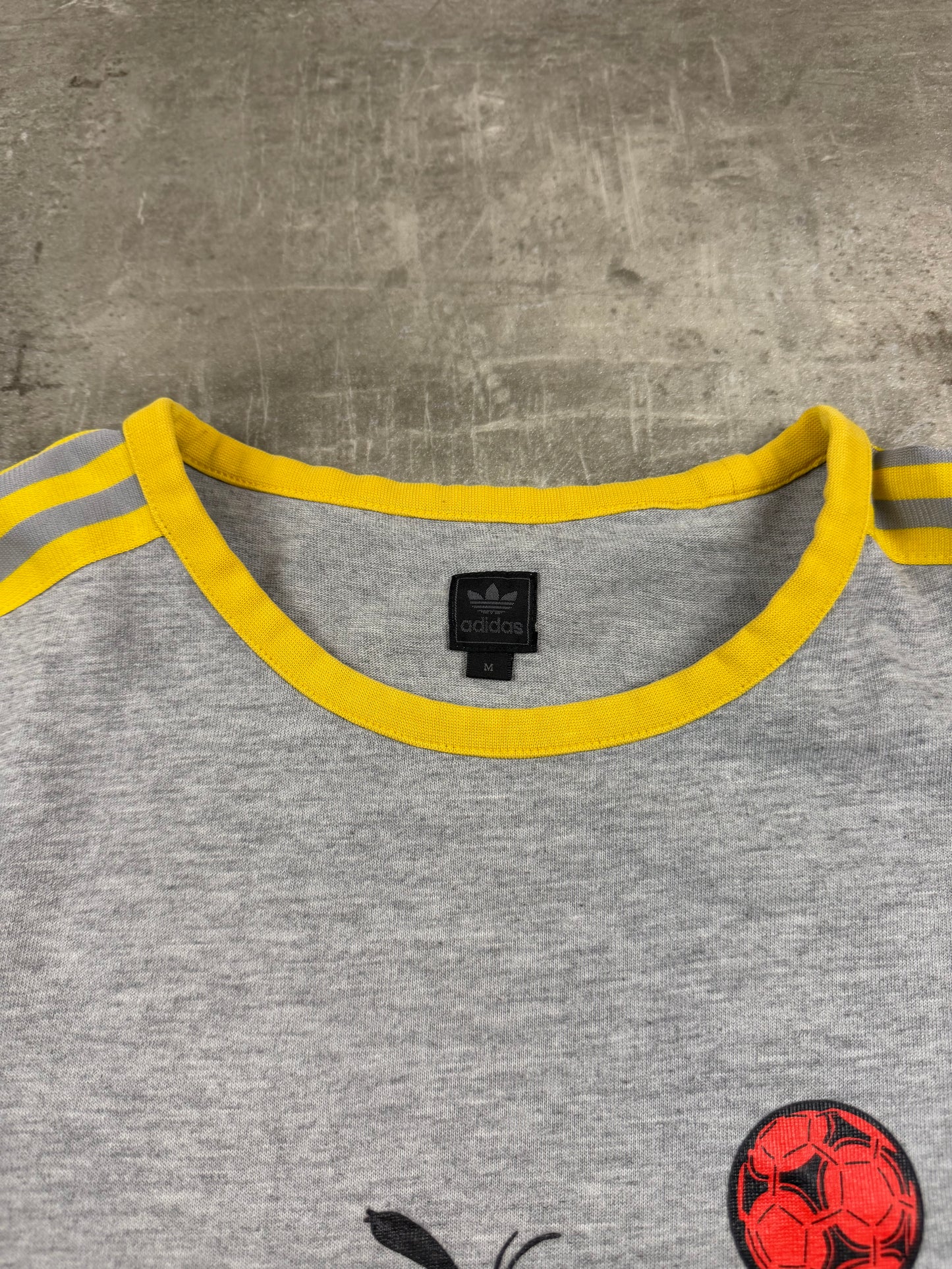 Adidas x Disney "Sport Goofy" Graphic Tee – Heather Grey/Yellow