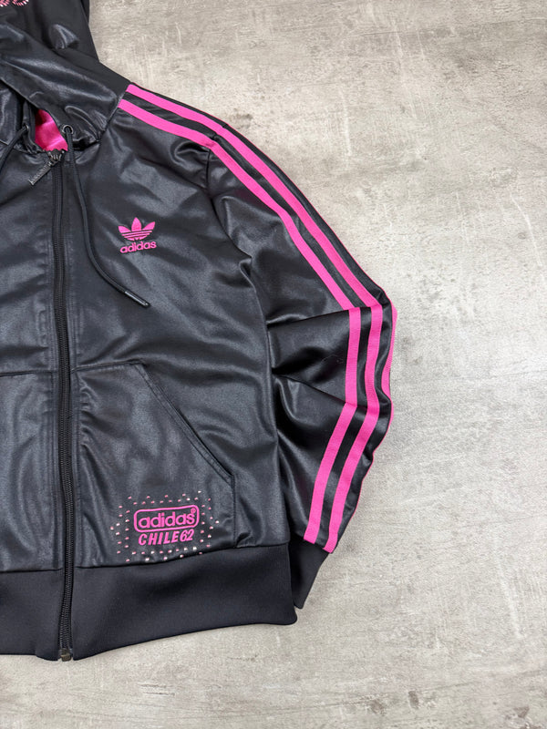 Adidas Chile 62 Rhinestone Zip Hoodie - Black & Pink