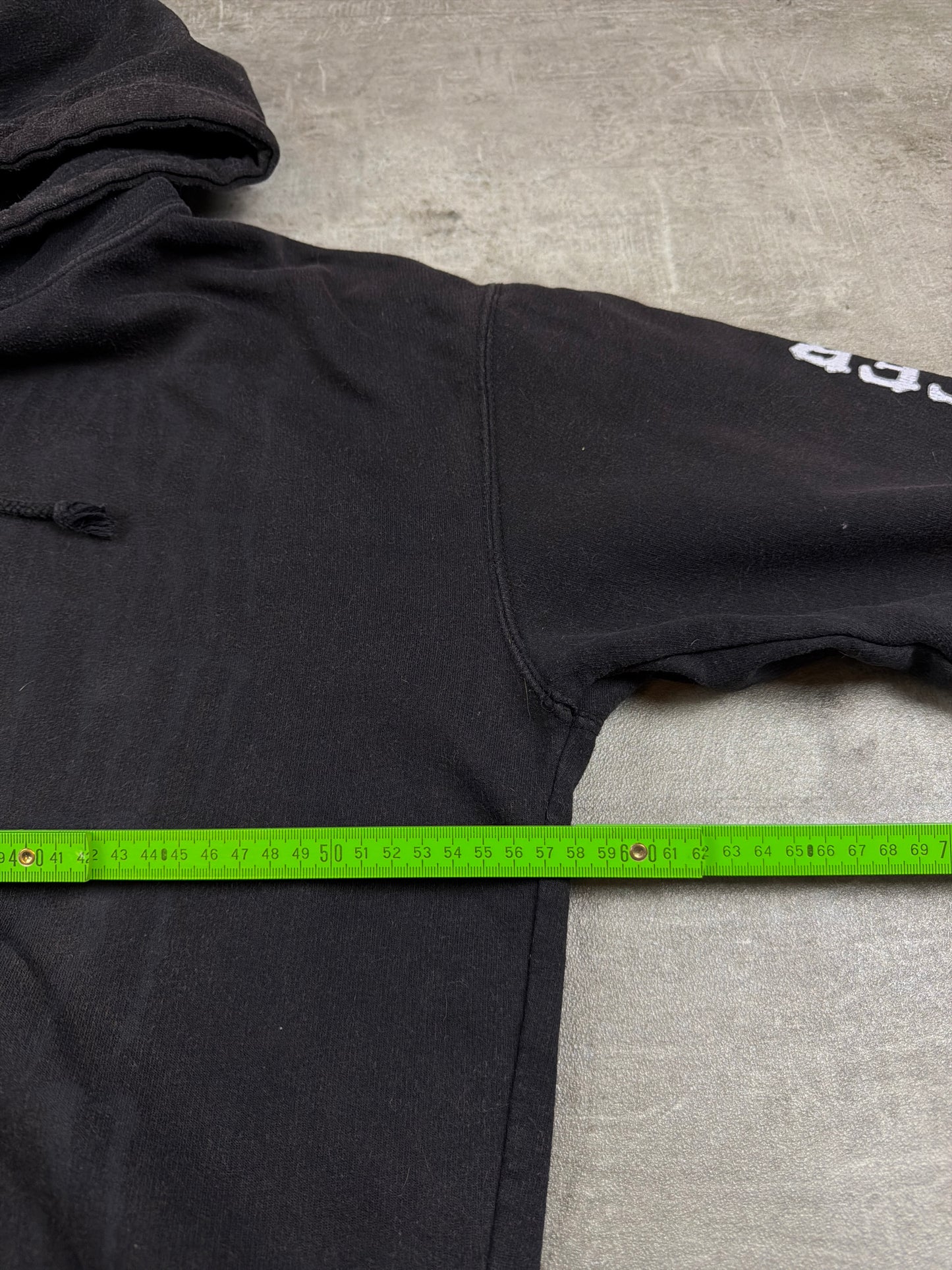 Vintage Monster Energy "Sleeve Print" Hoodie – Black / Cyber Green