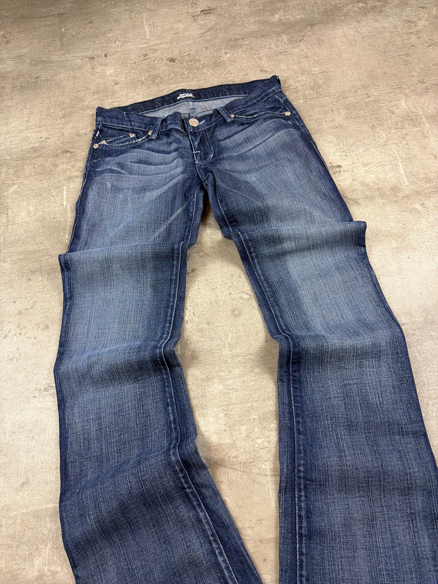 Rock Revival / Rock & Republic Vintage Y2K "Jagger" Strass Flare Jeans - Dark Blue