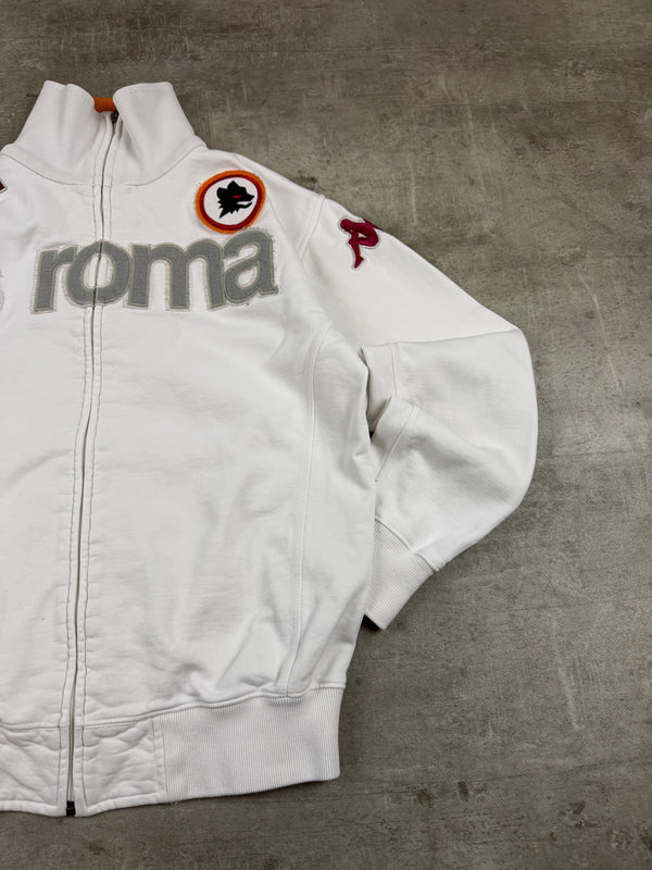 Kappa x AS Roma Archive Fleece Trackjacket - White