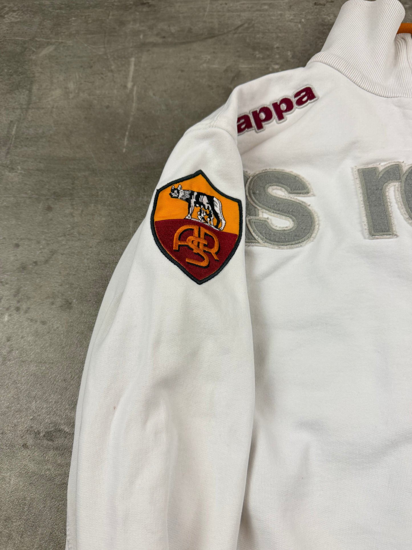 Kappa x AS Roma Archive Fleece Trackjacket - White