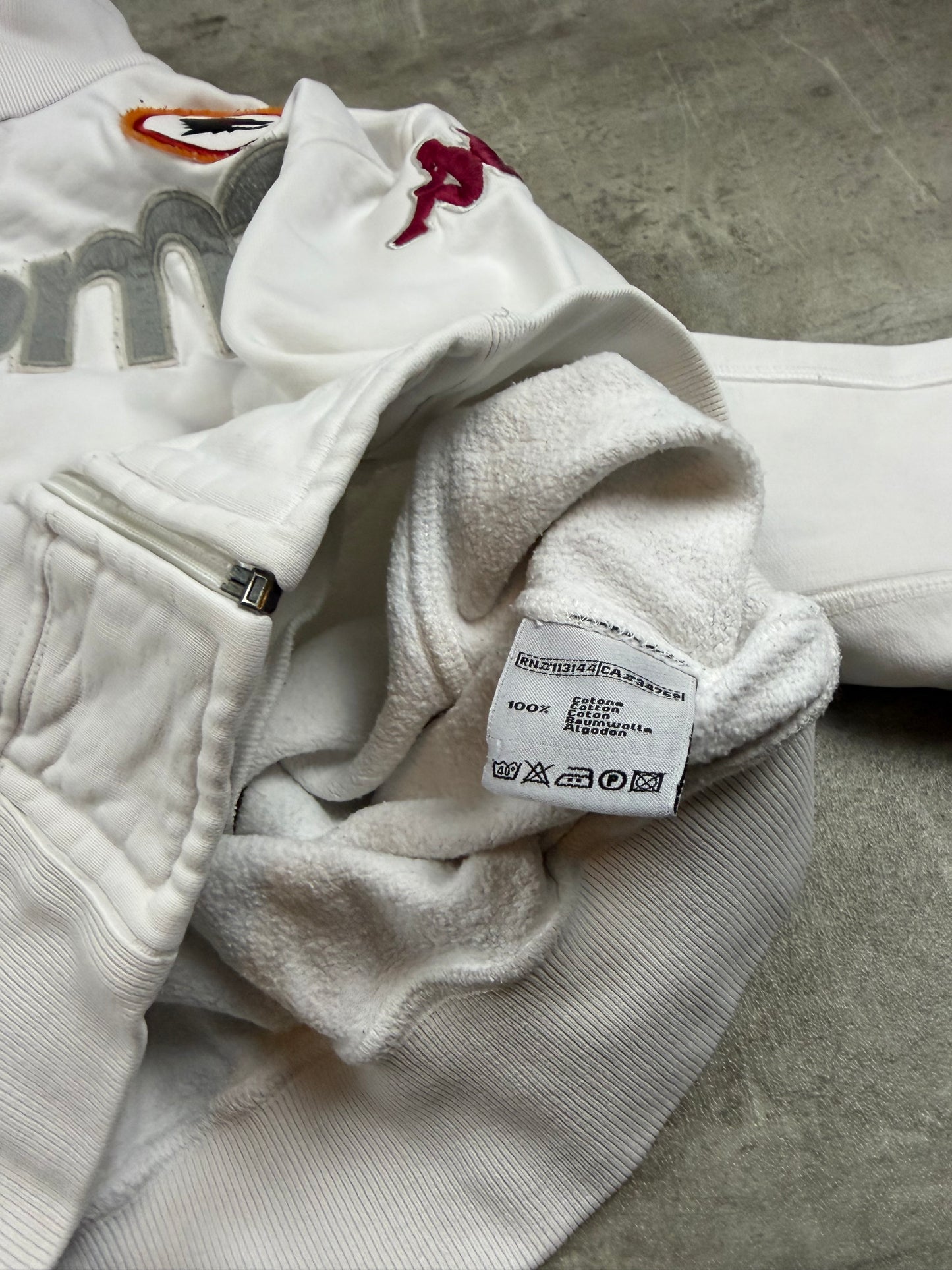Kappa x AS Roma Archive Fleece Trackjacket - White