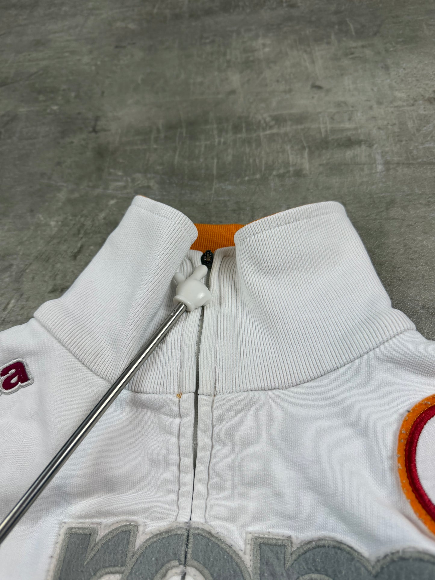 Kappa x AS Roma Archive Fleece Trackjacket - White