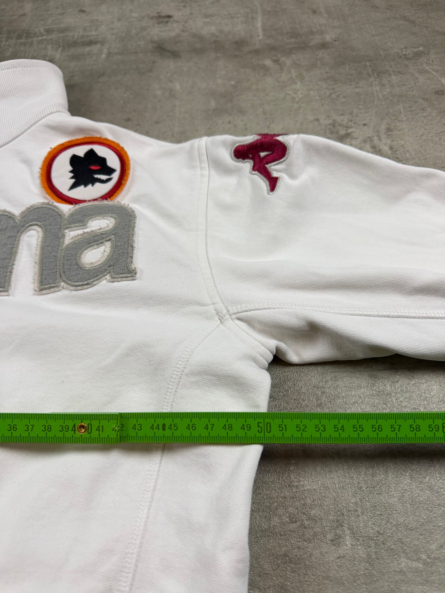 Kappa x AS Roma Archive Fleece Trackjacket - White