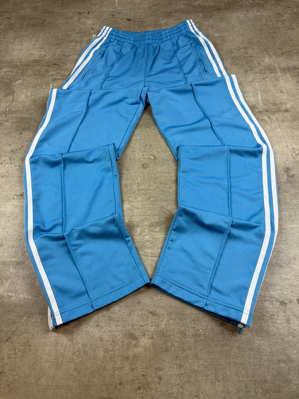 Adidas Three-Stripe Track Pants "Baby Blue" - Y2K Sportswear