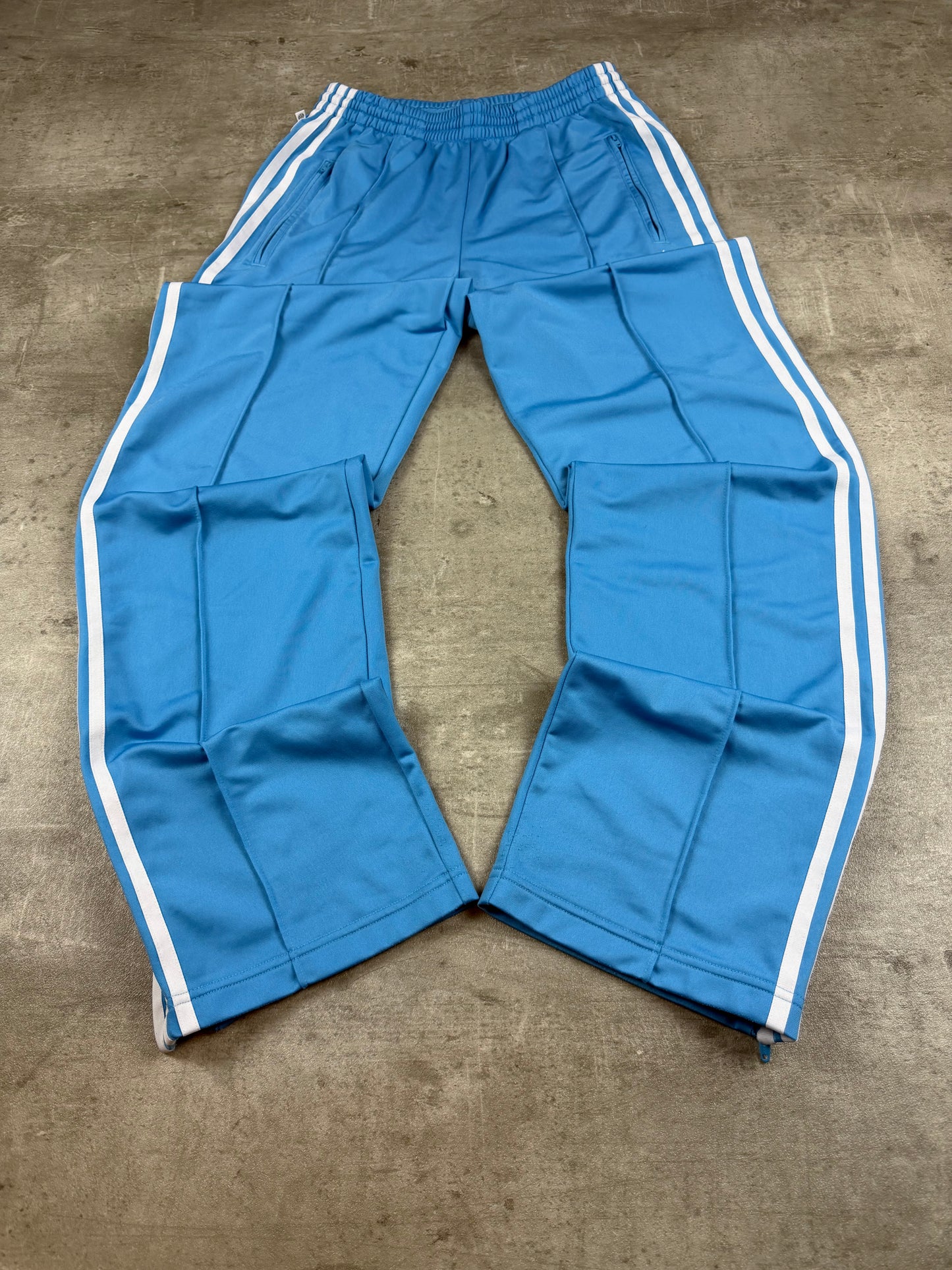 Adidas Three-Stripe Track Pants "Baby Blue" - Y2K Sportswear