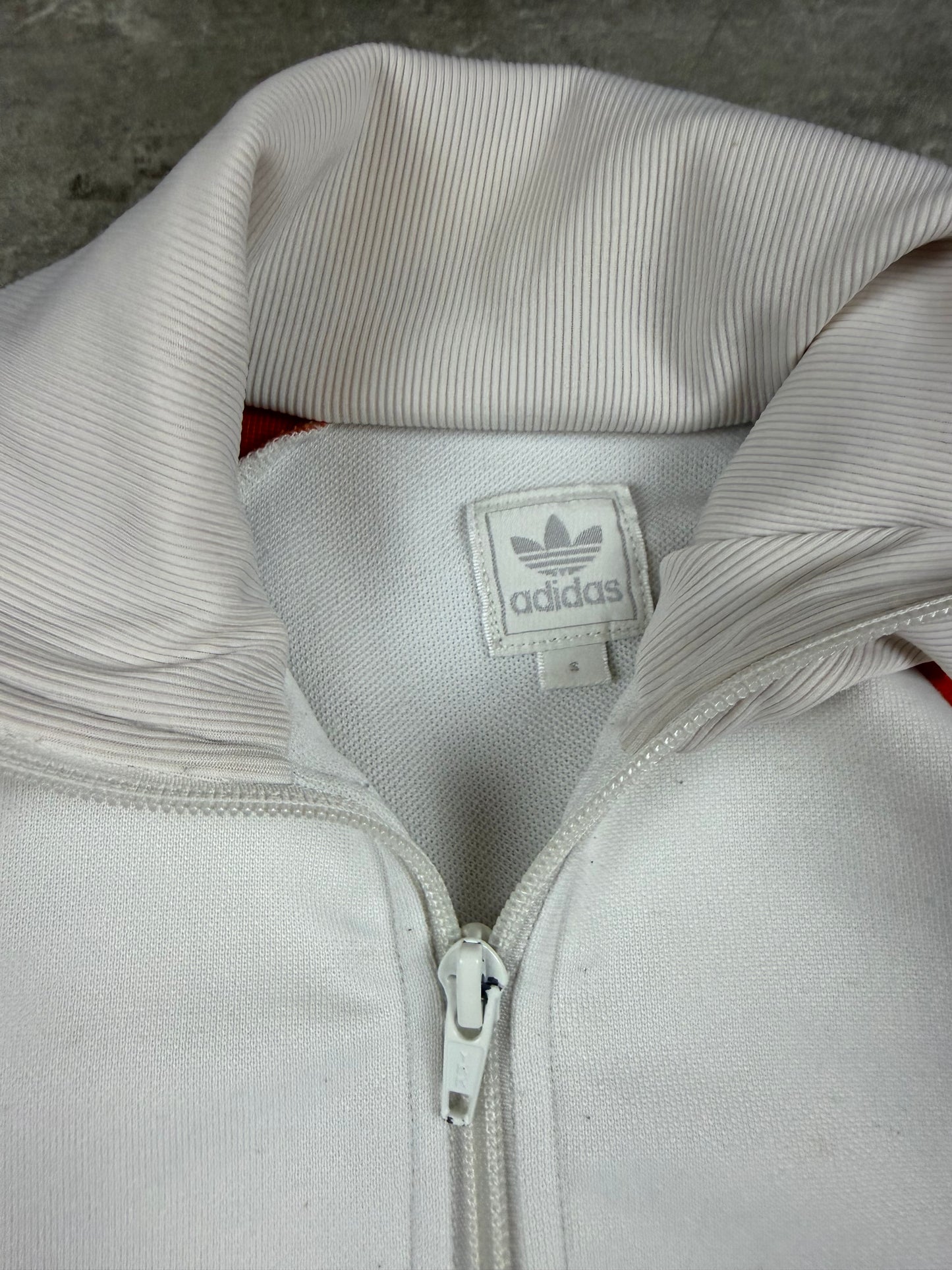 Adidas Vintage 2000s Half-Zip Tracksuit Top - Orange/White