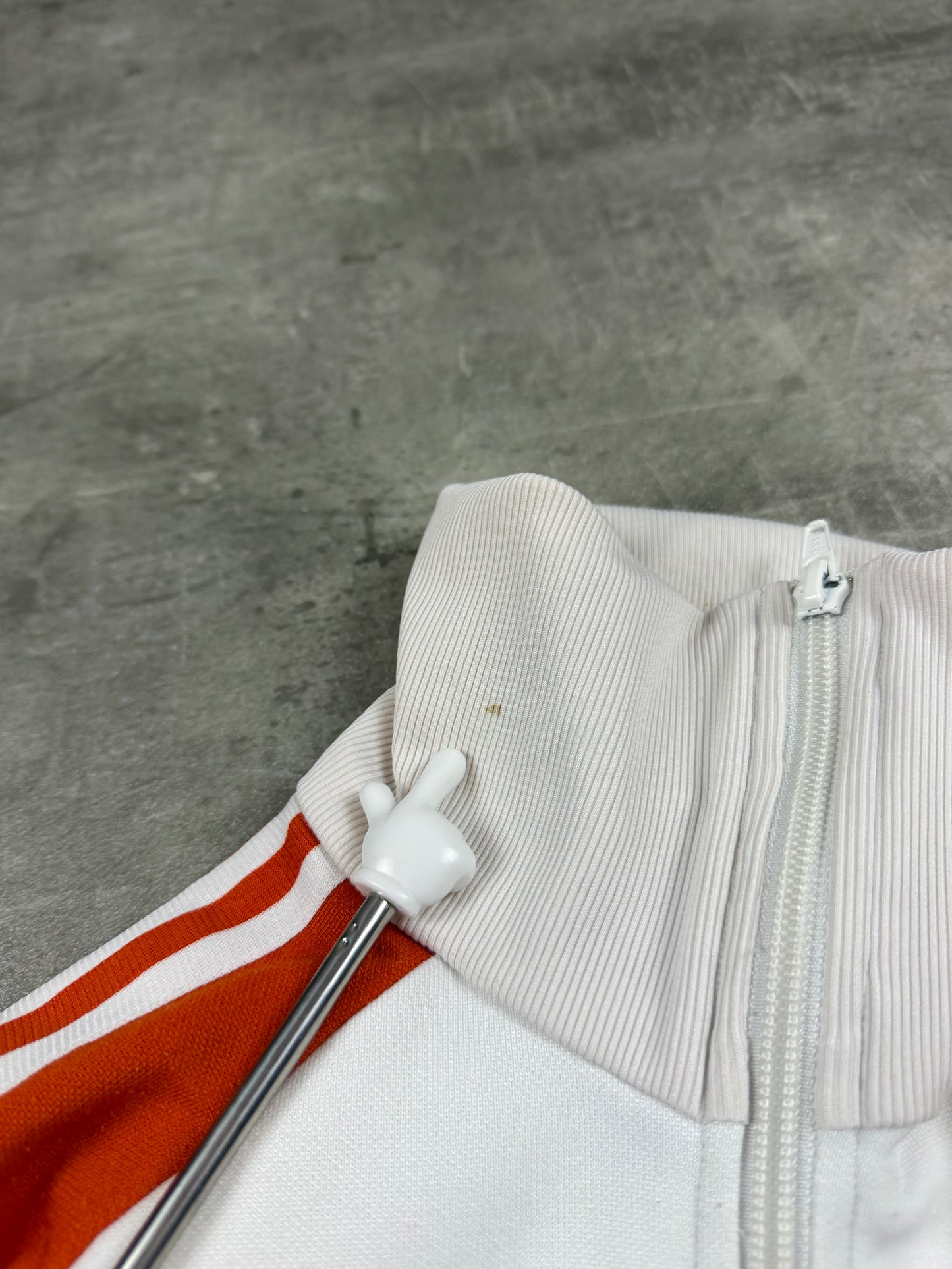 Adidas Vintage 2000s Half-Zip Tracksuit Top - Orange/White
