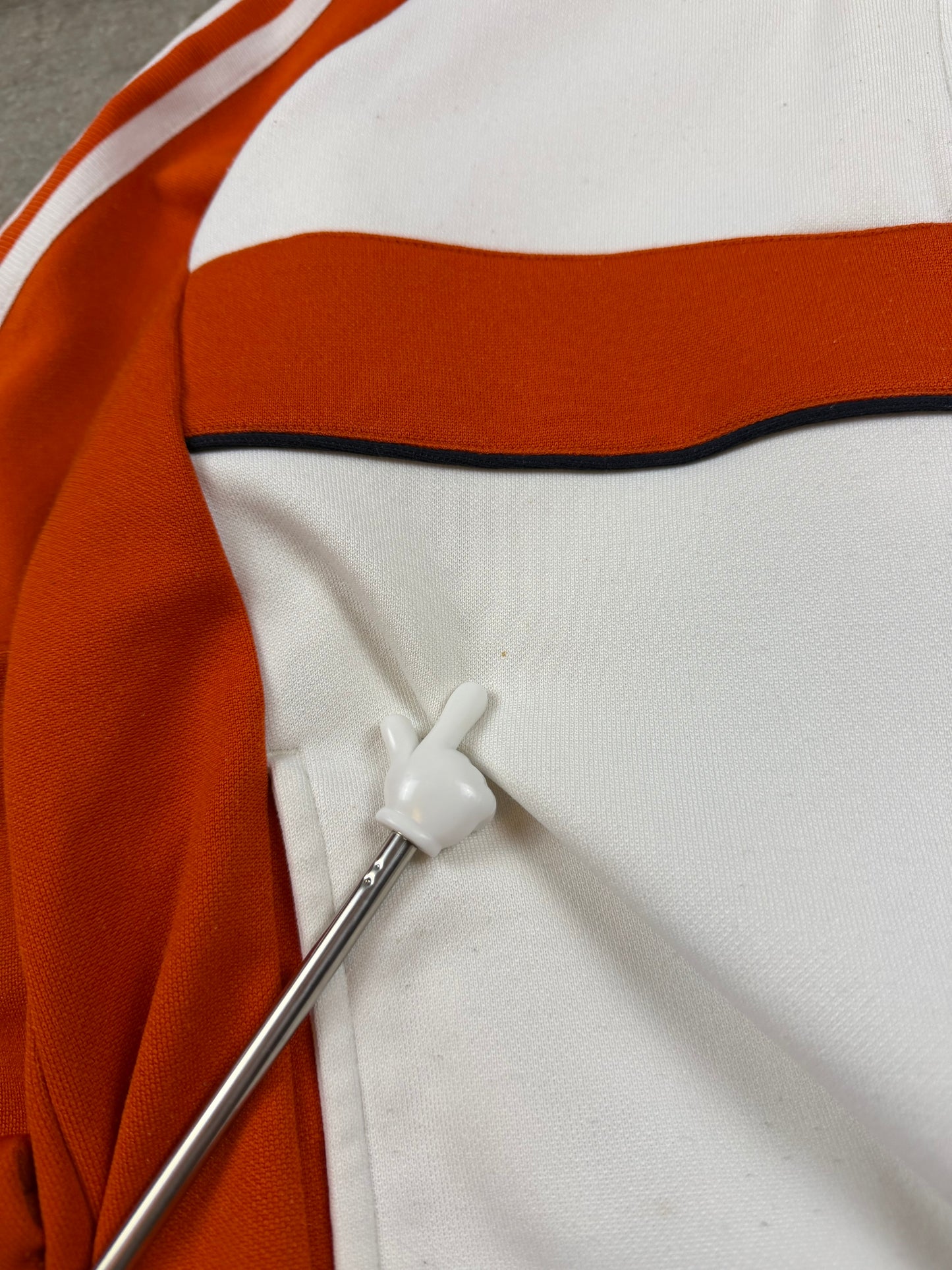 Adidas Vintage 2000s Half-Zip Tracksuit Top - Orange/White