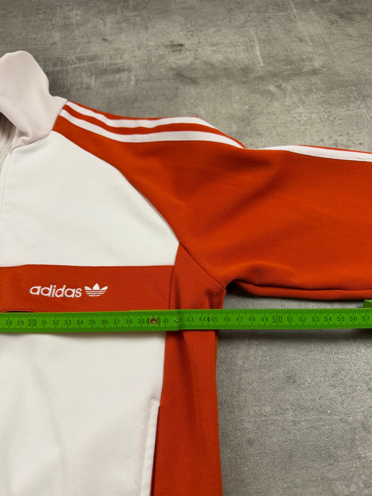 Adidas Vintage 2000s Half-Zip Tracksuit Top - Orange/White