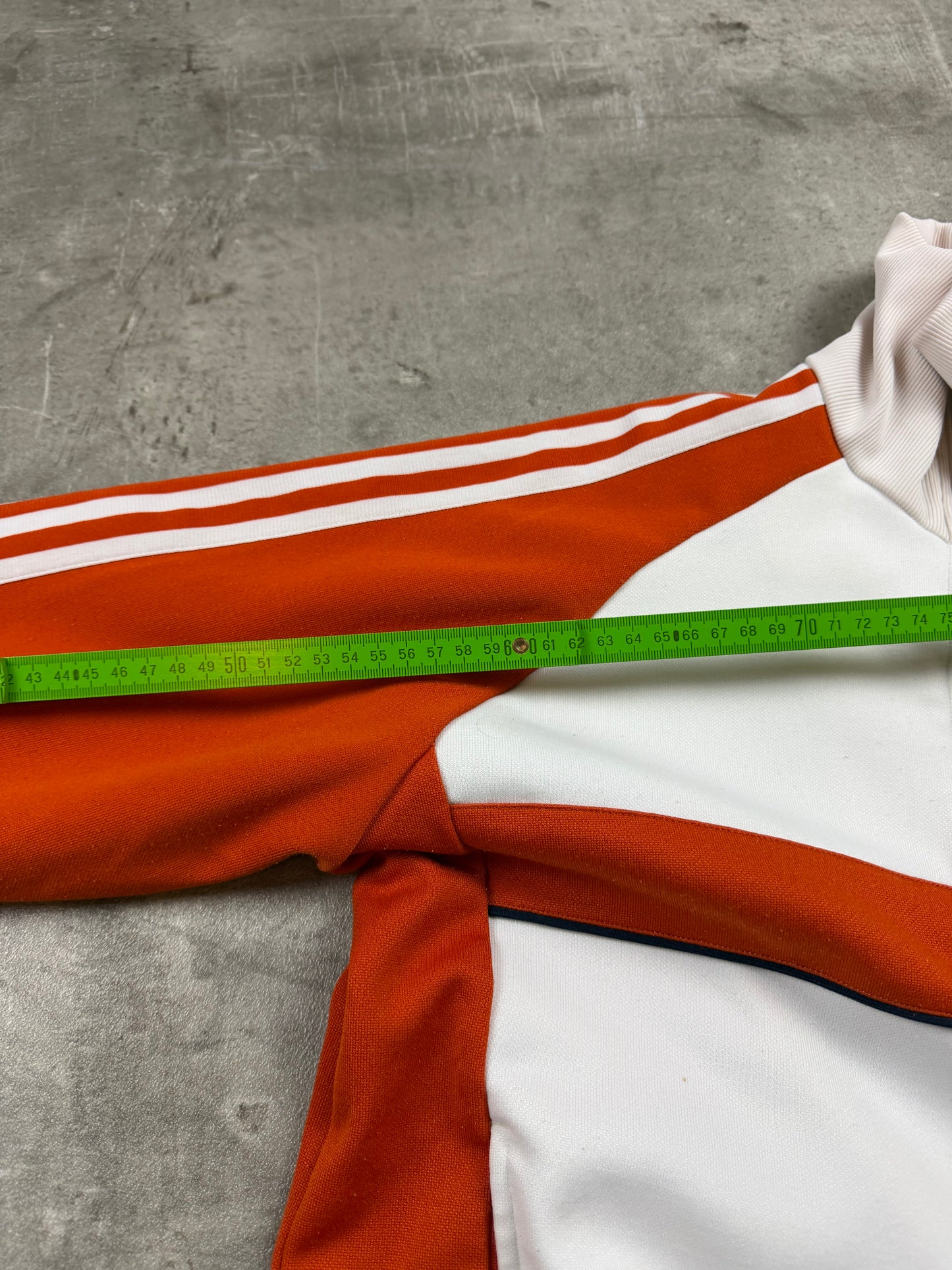 Adidas Vintage 2000s Half-Zip Tracksuit Top - Orange/White